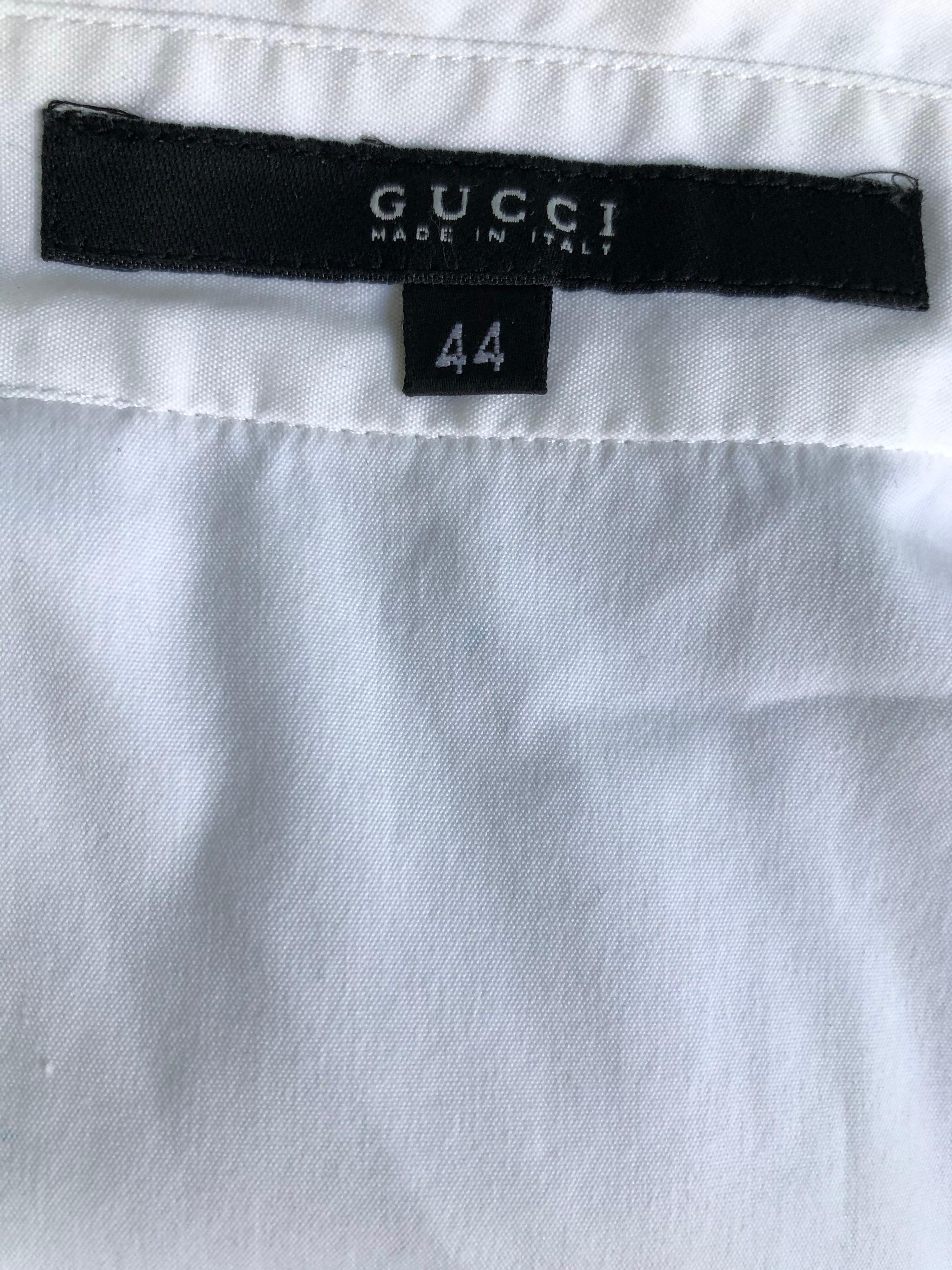 Tom Ford for Gucci S/S 2002 Lace-up White Top Shirt In Good Condition In Naples, FL