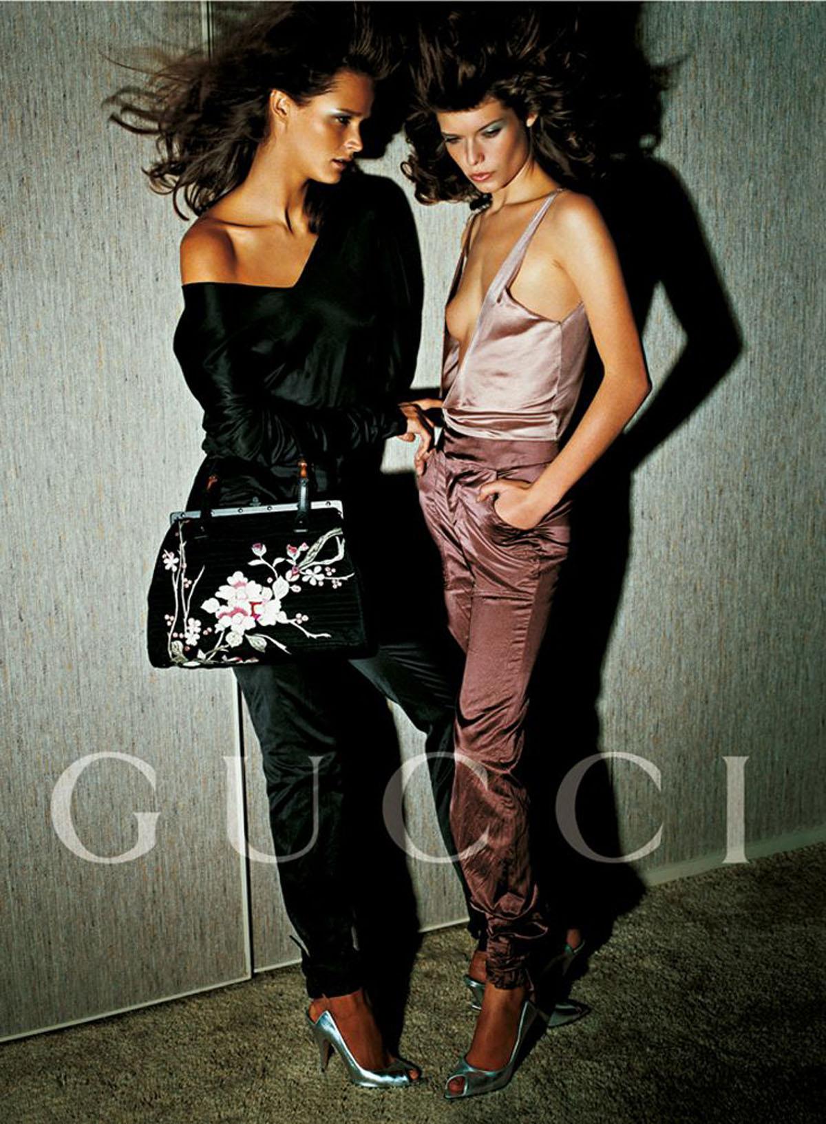 Brown Tom Ford for Gucci S/S 2003 Silk Japanese Embroidered Floral Frame Bag 