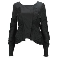 Tom Ford for Gucci S/S 2004 Black Fan Pleated Jacket It. 42 - US 6