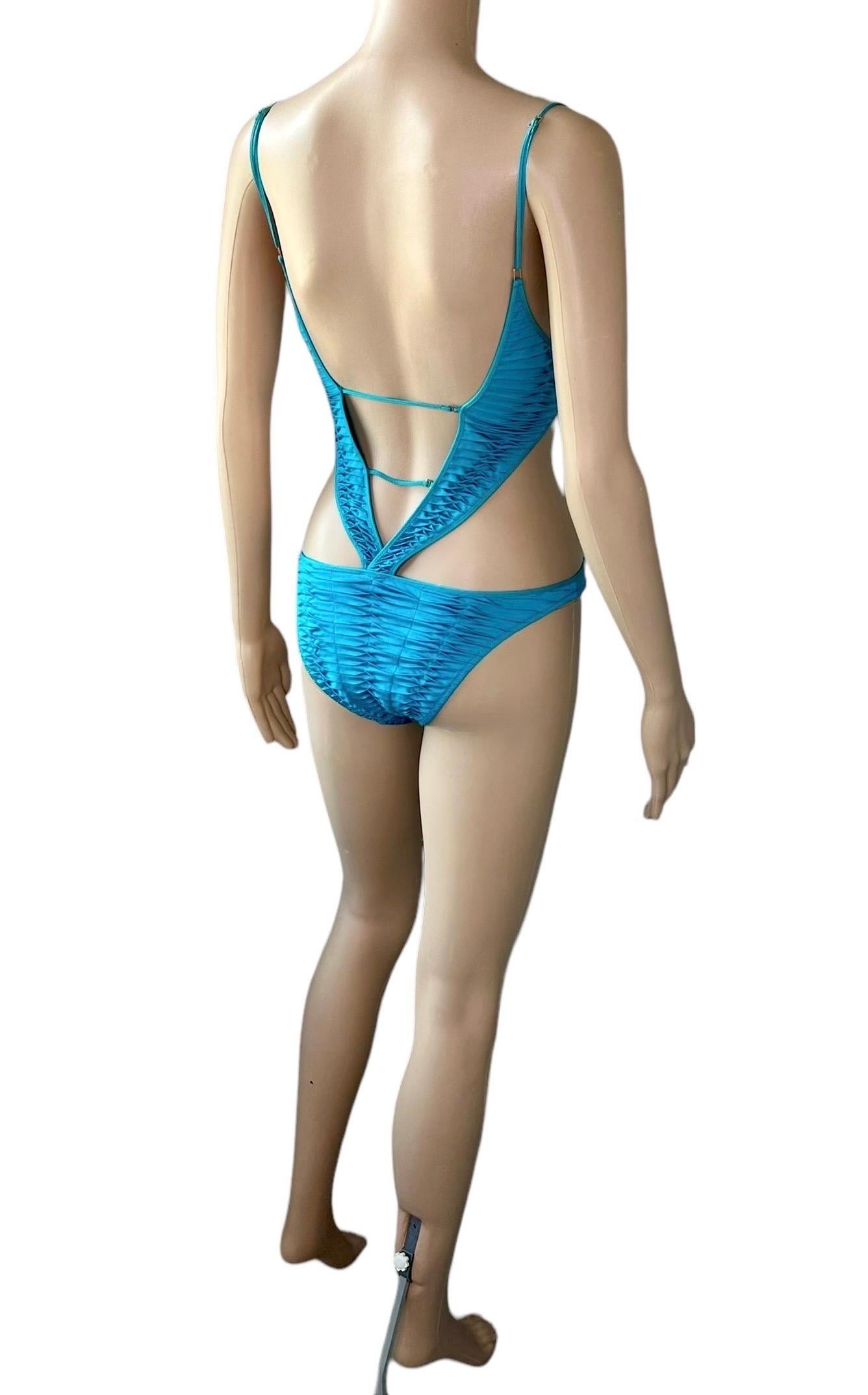 Tom Ford for Gucci S/S 2004 Runway Cutout One Piece Bodysuit Swimsuit Swimwear For Sale 6