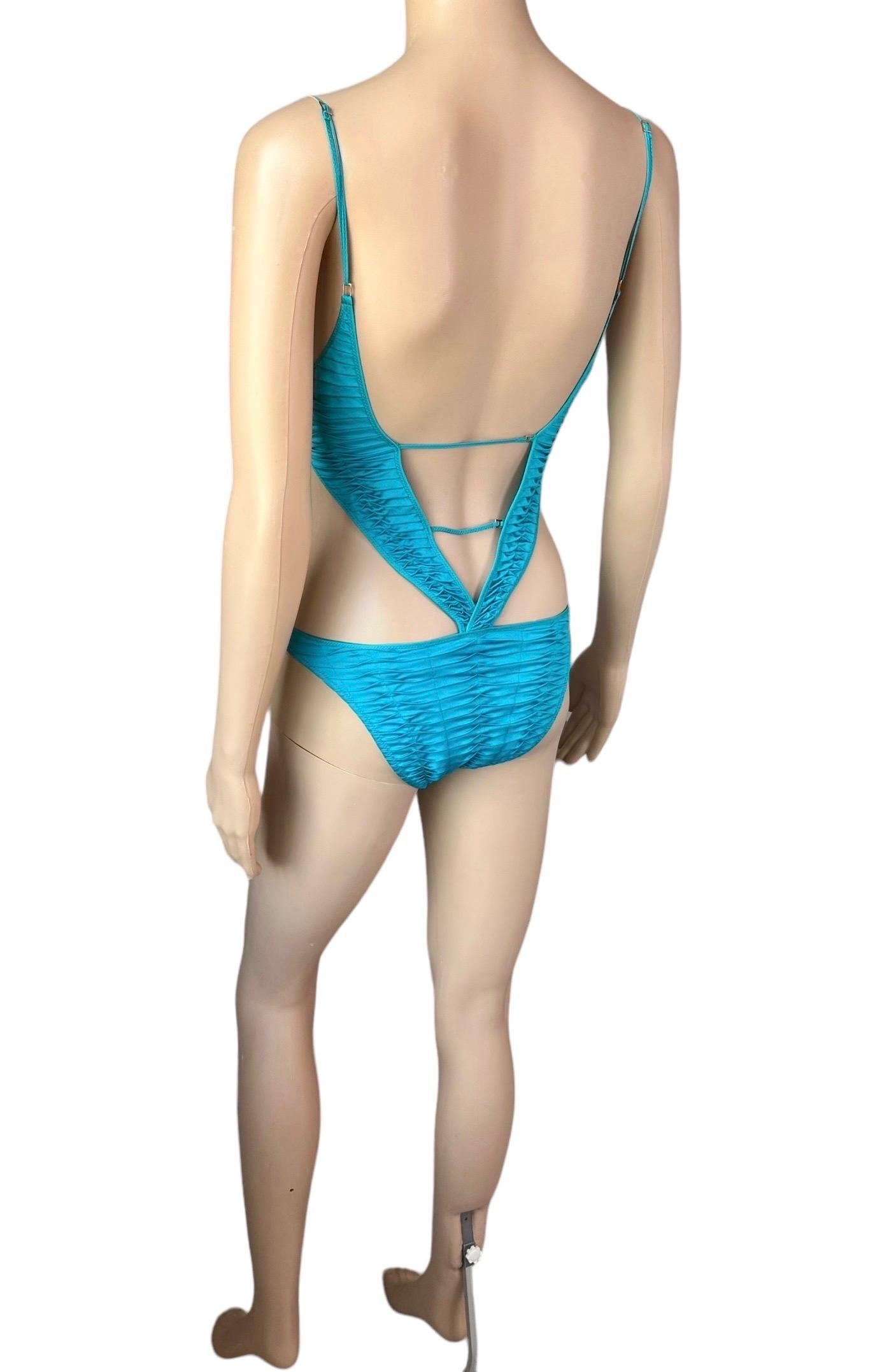 Tom Ford for Gucci S/S 2004 Runway Cutout One Piece Bodysuit Swimsuit Swimwear For Sale 8