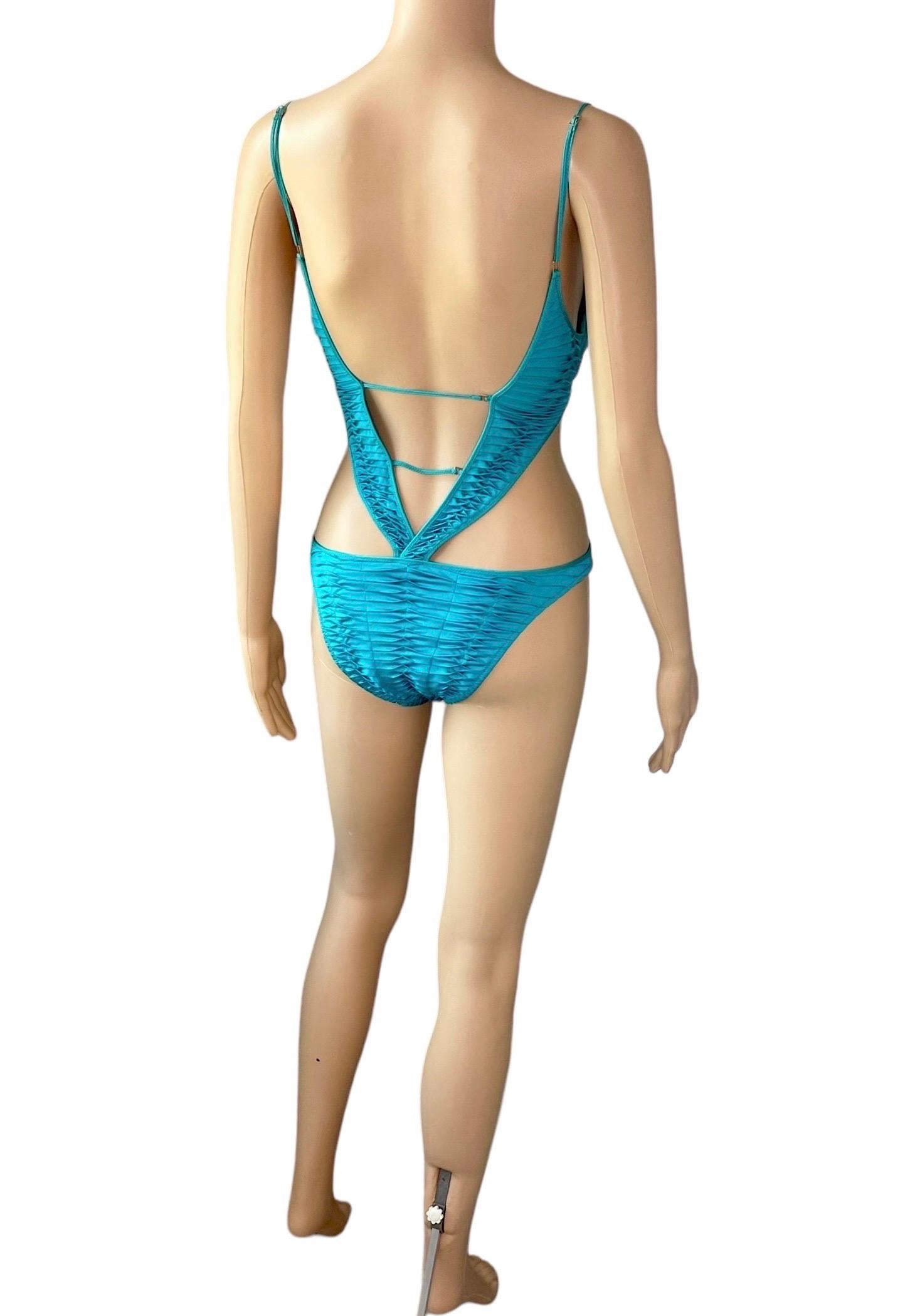 Tom Ford for Gucci S/S 2004 Runway Cutout One Piece Bodysuit Swimsuit Swimwear For Sale 9