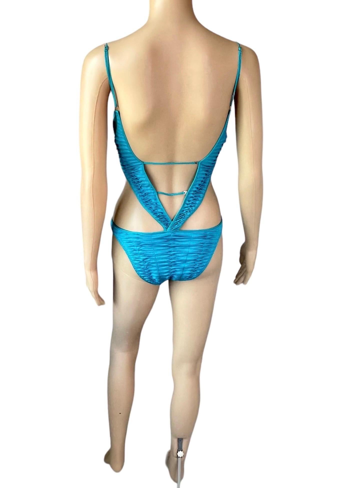 Tom Ford for Gucci S/S 2004 Runway Cutout One Piece Bodysuit Swimsuit Swimwear For Sale 10