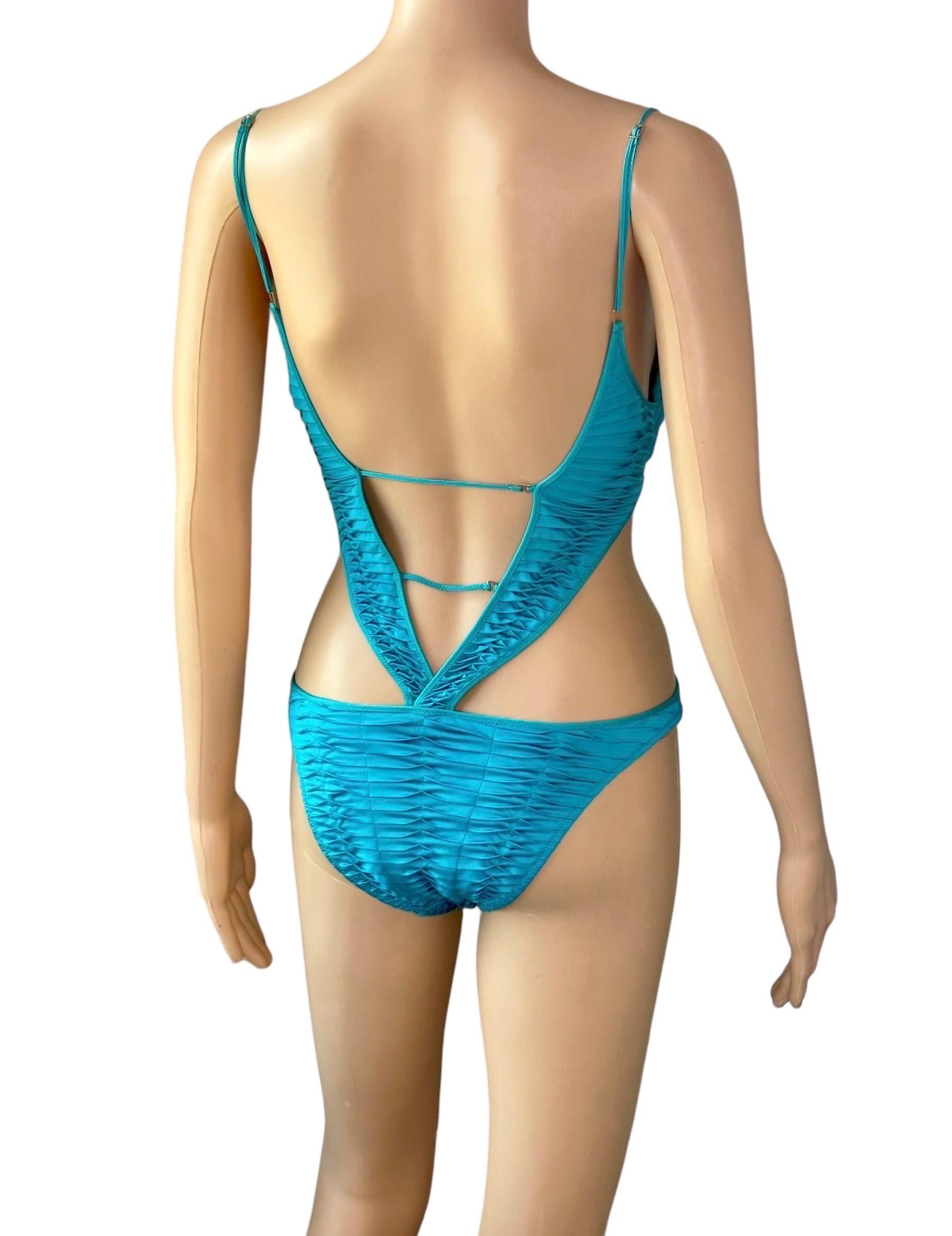 Tom Ford for Gucci S/S 2004 Runway Cutout One Piece Bodysuit Swimsuit Swimwear For Sale 1