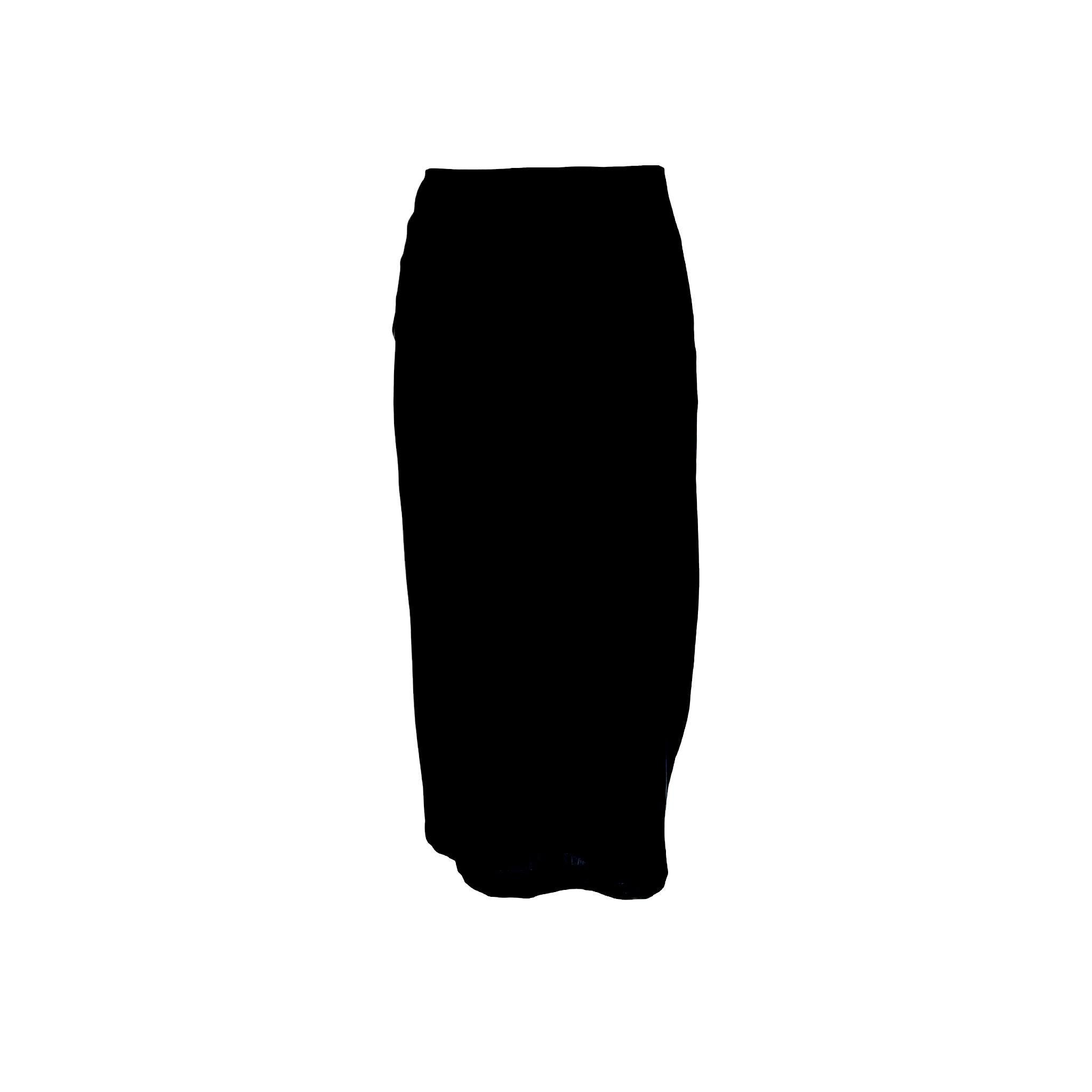 Schwüler und taktiler Bleistiftrock von Tom Ford für Gucci Frühjahr/Sommer 2001. Schwarzes doppellagiges Gummi-Nylon. Bleistift-Silhouette und Midi-Länge. Seitlicher Reißverschluss. Neu mit Originaletiketten. 

Zusätzliche
