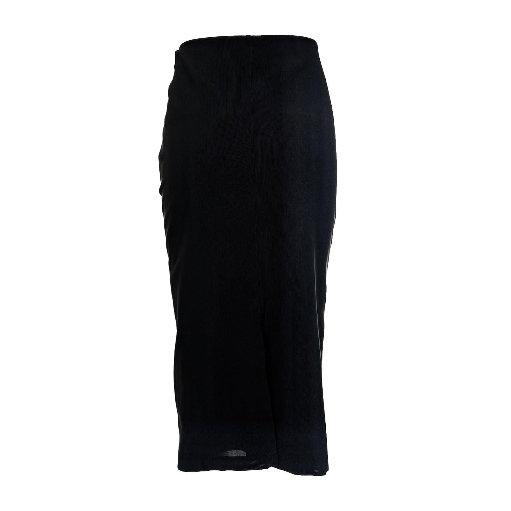 Tom Ford for Gucci S/S Schwarzer Midi-Bleistiftrock aus Nylon, 2001 im Angebot
