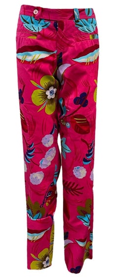 Tom Ford for Gucci S/S Pink Tropical Floral Pants, 1999