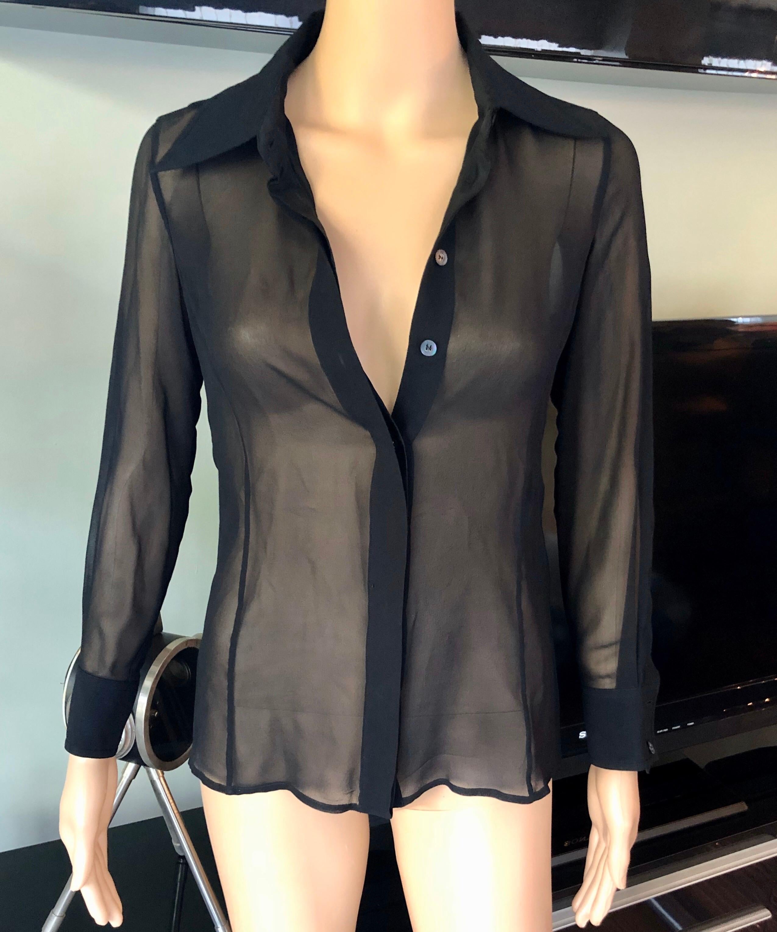 gucci sheer blouse