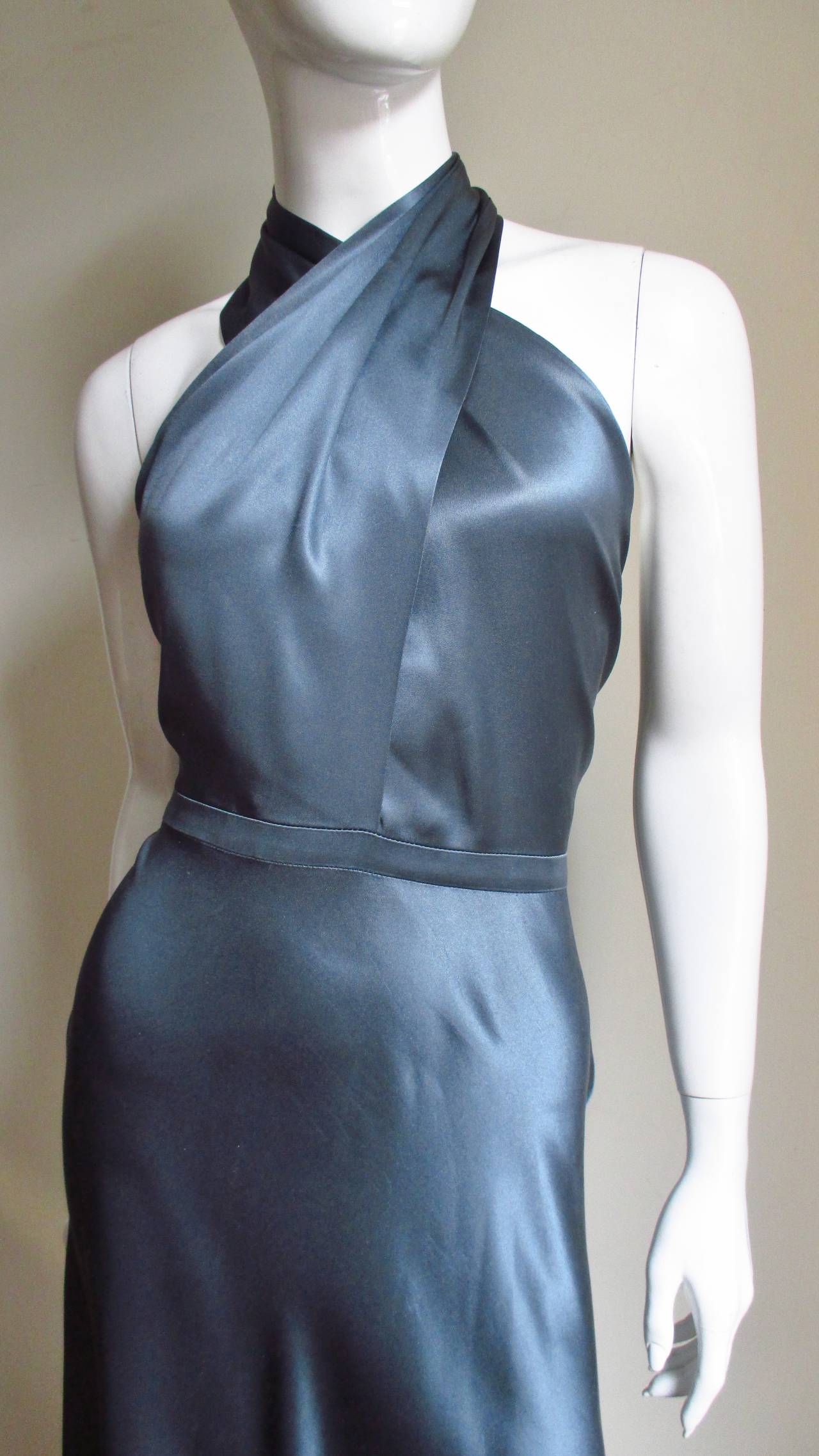 halter dress silk