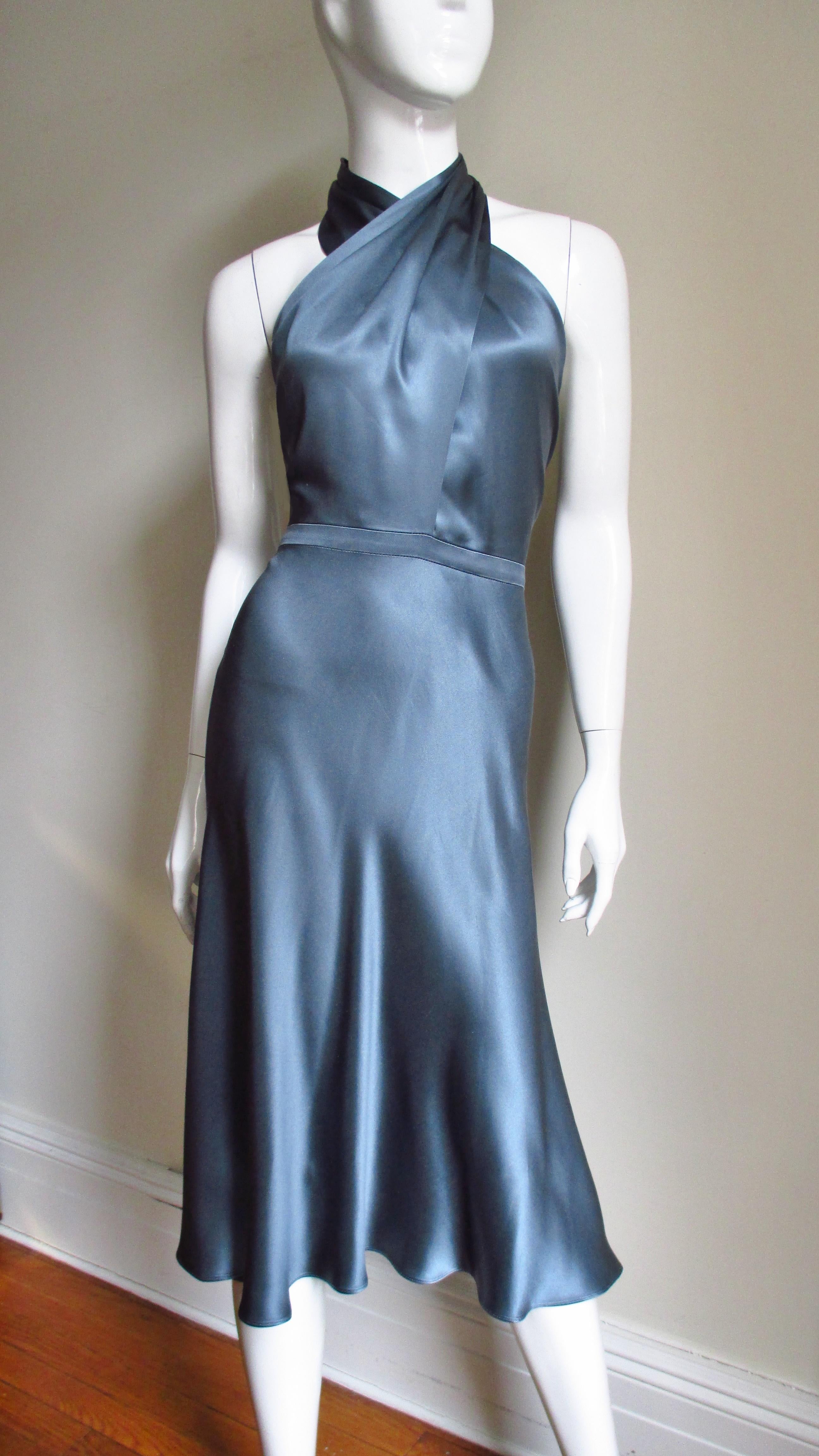 Tom Ford for Gucci Silk Halter Dress In Good Condition In Water Mill, NY