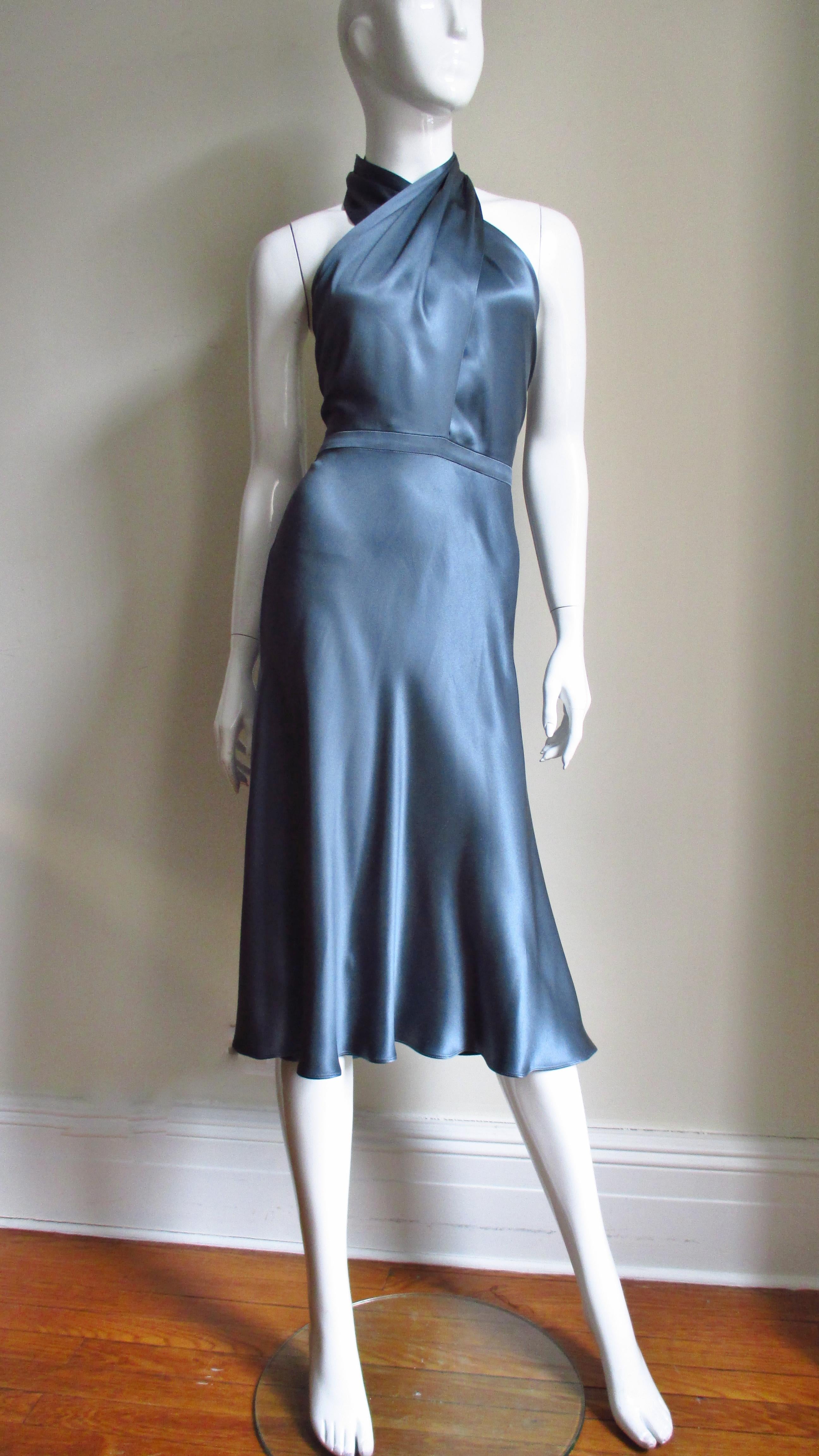 Women's Tom Ford for Gucci Silk Halter Dress