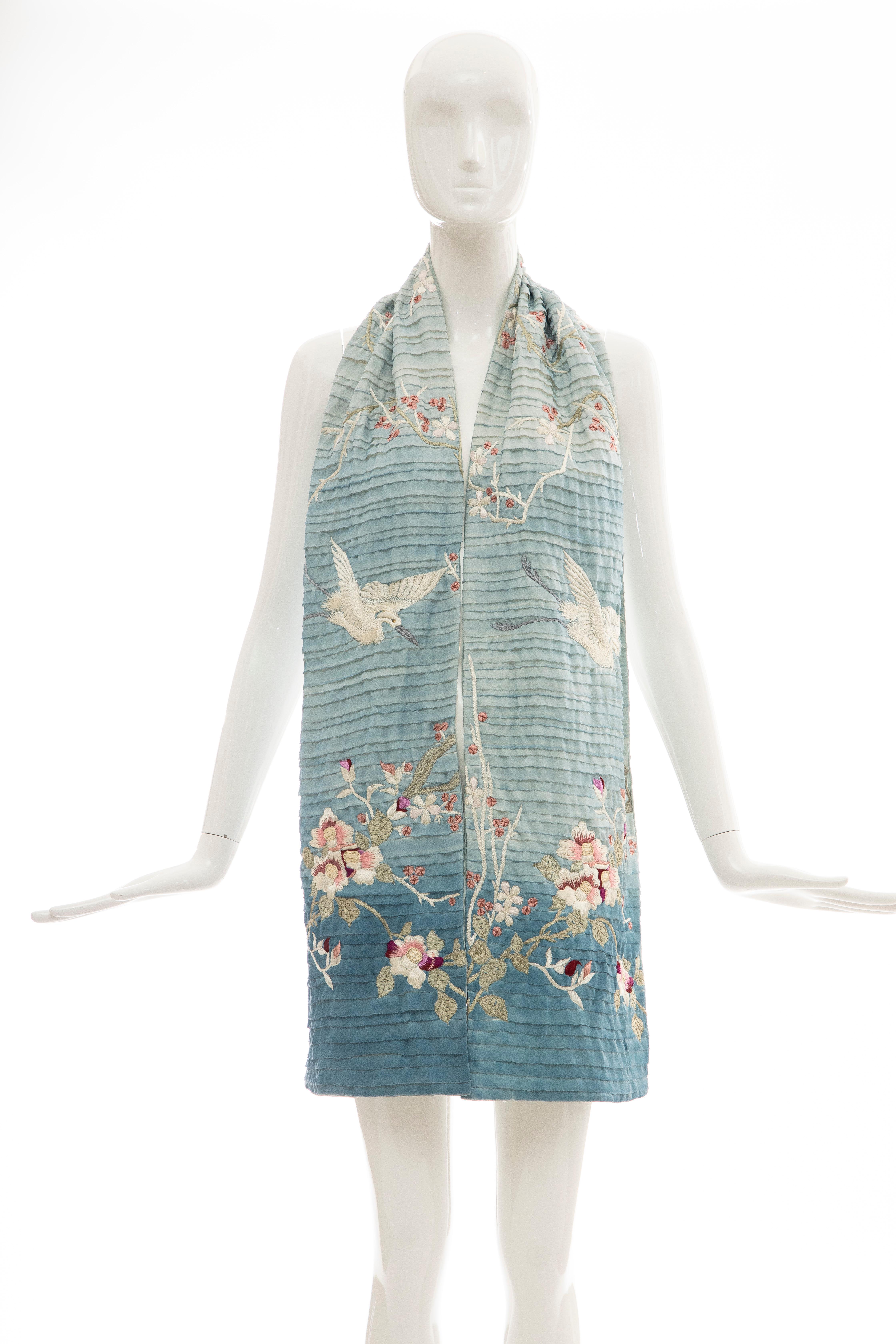 Tom Ford for Gucci, Spring 2003 silk ombré embroidered scarf.

Length: 76, Width: 11

Fabric: 100% Silk