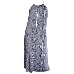 Tom Ford for Gucci Vestido de seda con estampado de pitón SS 2000