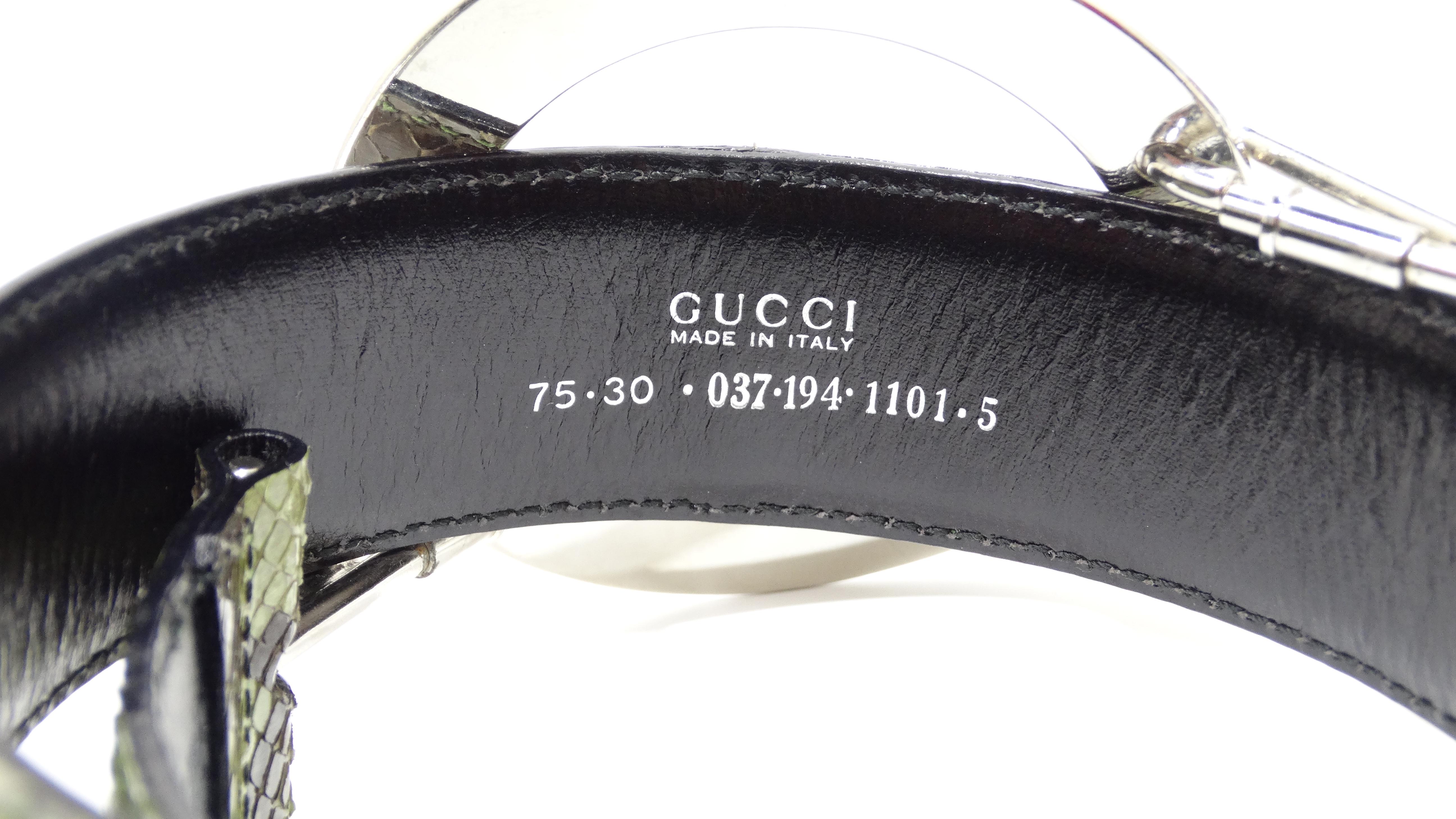 gucci snakeskin belt