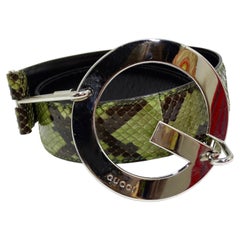 Tom Ford For Gucci Snakeskin "G" Belt 