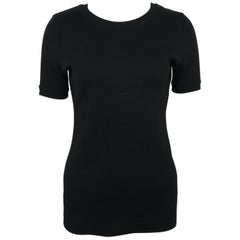 Tom Ford For Gucci Thick Cotton Black Short Sleeves Top