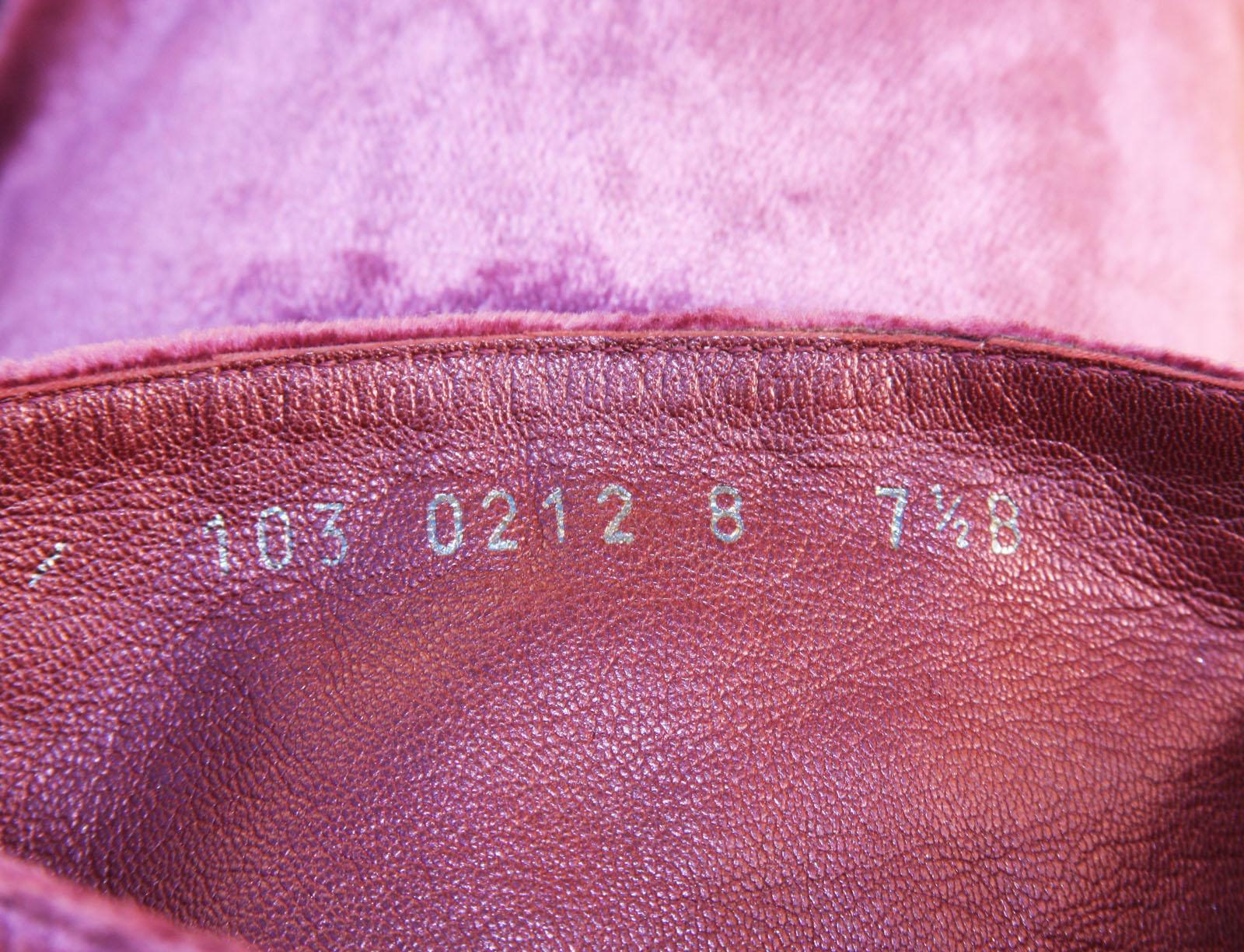 Brown Tom Ford for Gucci Vintage F/W 1999 Pink Velvet Over Knee Boots 7.5 B