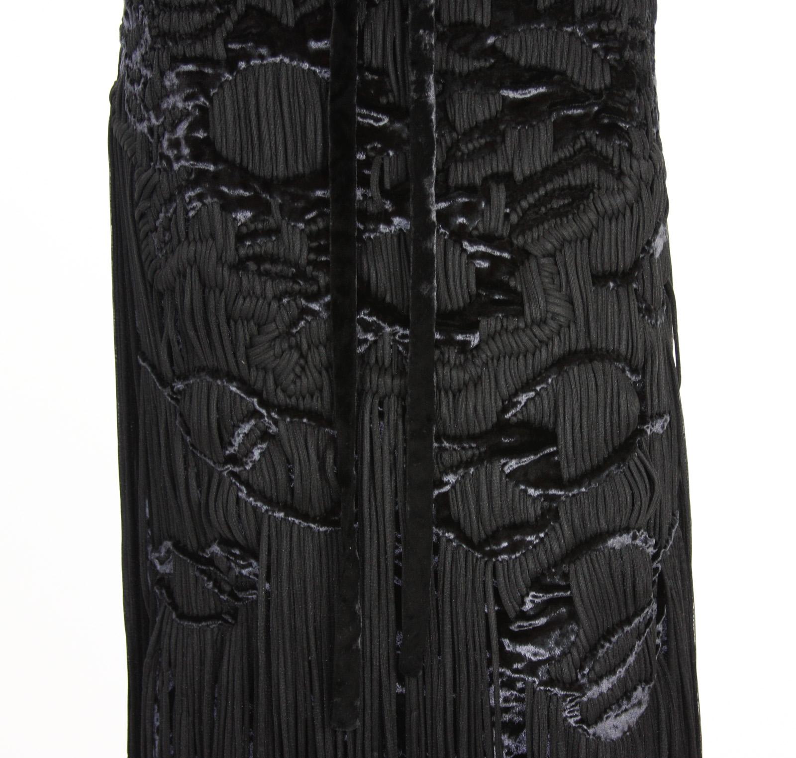 Tom Ford for Yves Saint Laurent 2001-2003 Collection Silk Top Velvet Skirt Suit  For Sale 10