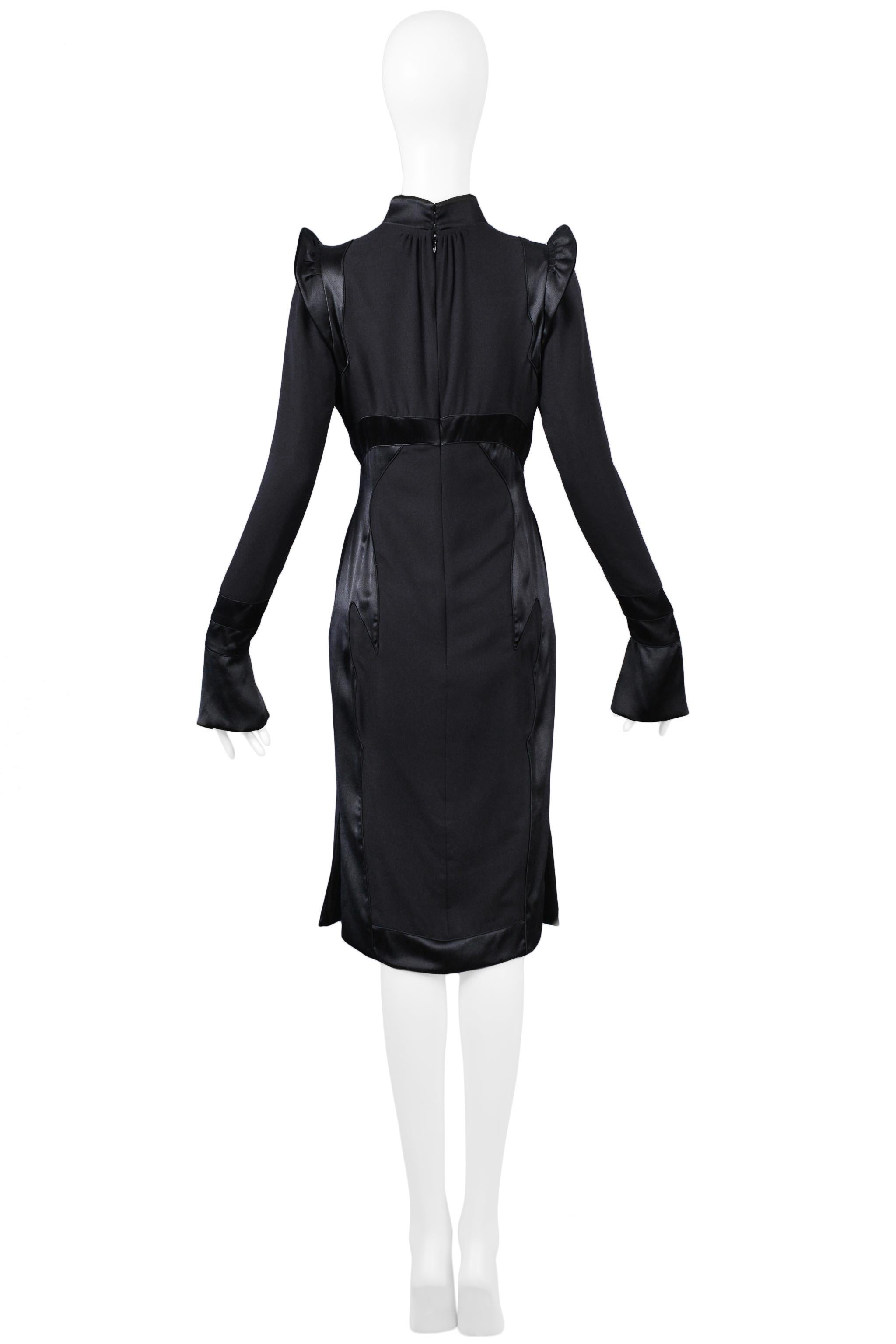 Tom Ford for Yves Saint Laurent Black Silk Dress 2004 For Sale 1