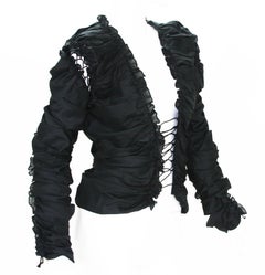 Tom Ford for Yves Saint Laurent A/I 2001 Top nero con lacci taglia M