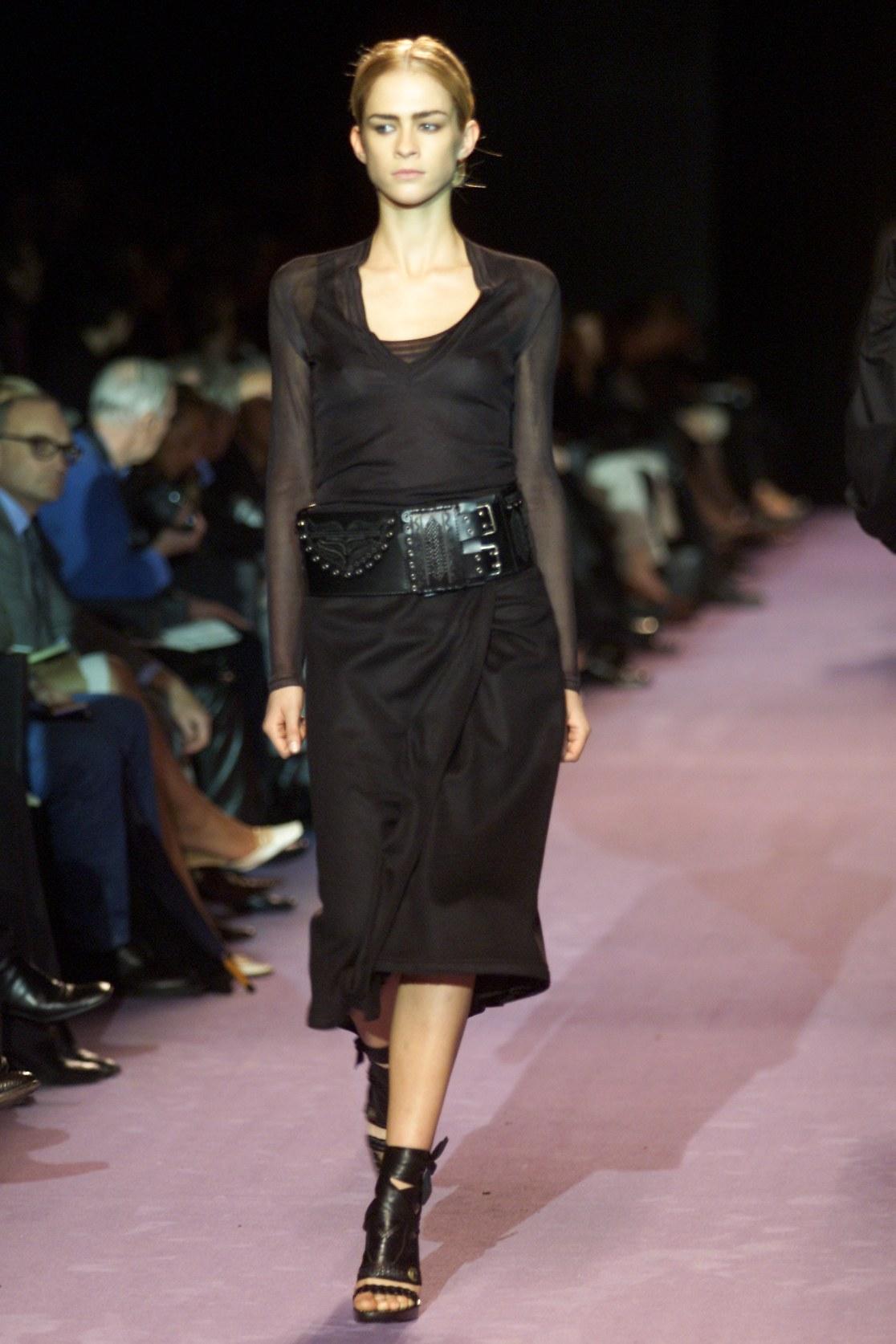 Tom Ford for Yves Saint Laurent F/W 2001 Wide Leather Belt with Secret Pocket For Sale 3