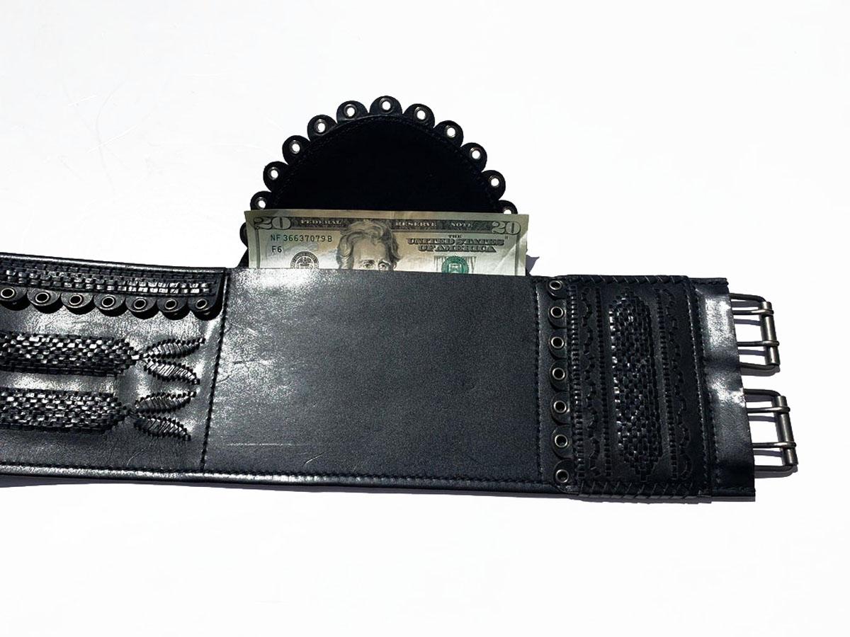 Tom Ford for Yves Saint Laurent F/W 2001 Wide Leather Belt with Secret Pocket  For Sale 8