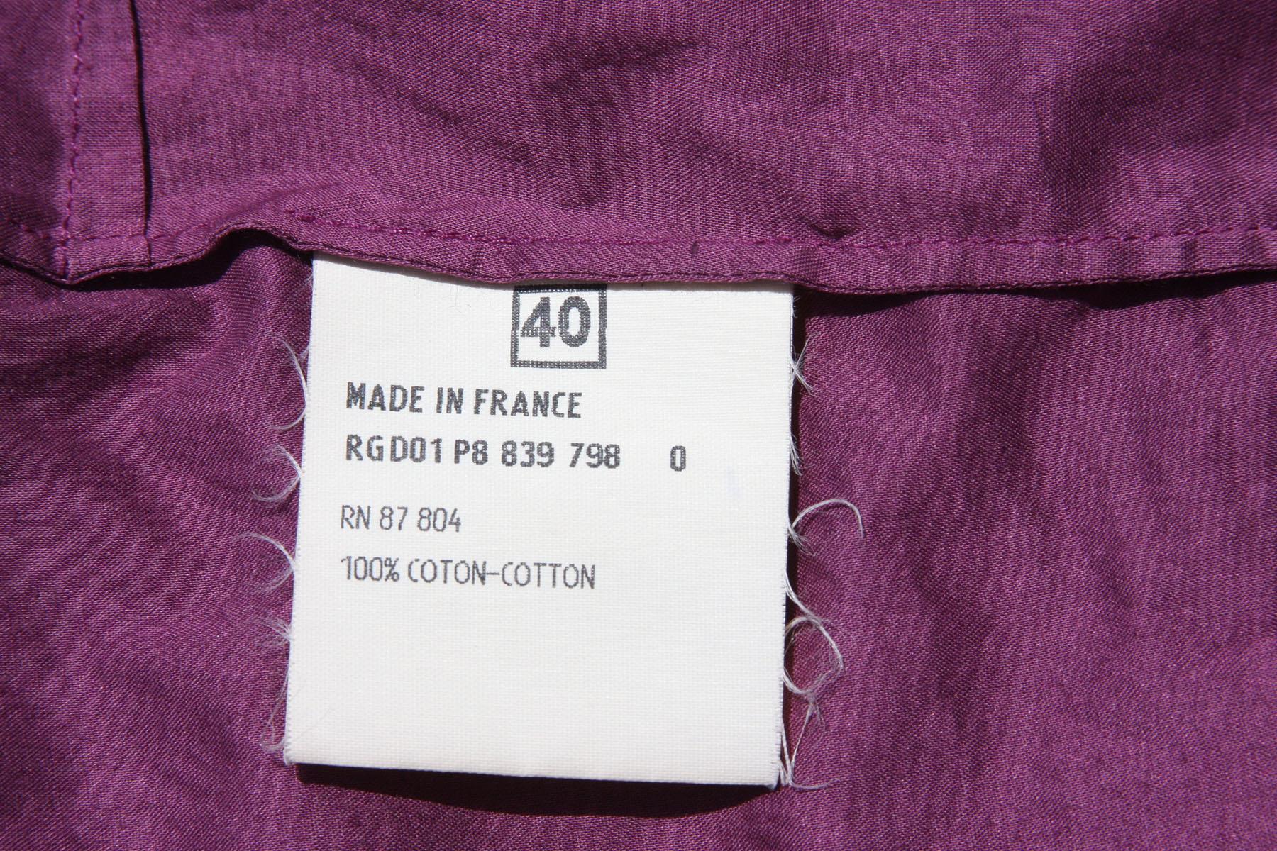 TOM FORD for YVES SAINT LAURENT F/W 2001 Plum Lace-Up Top Blouse Fr 40 - US 6/8 7