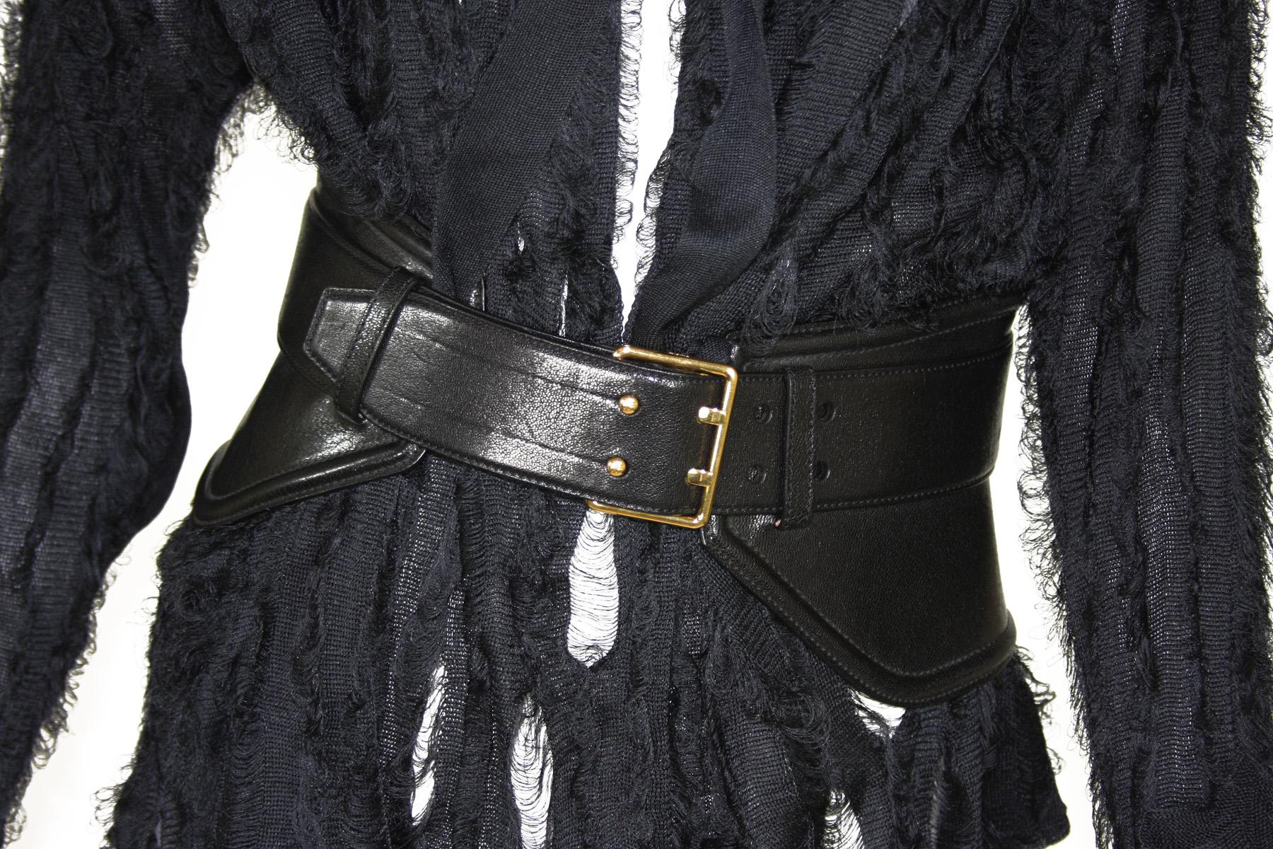 Tom Ford for Yves Saint Laurent F/W 2002 Top Blouse with Tom Ford Peplum Belt For Sale 6