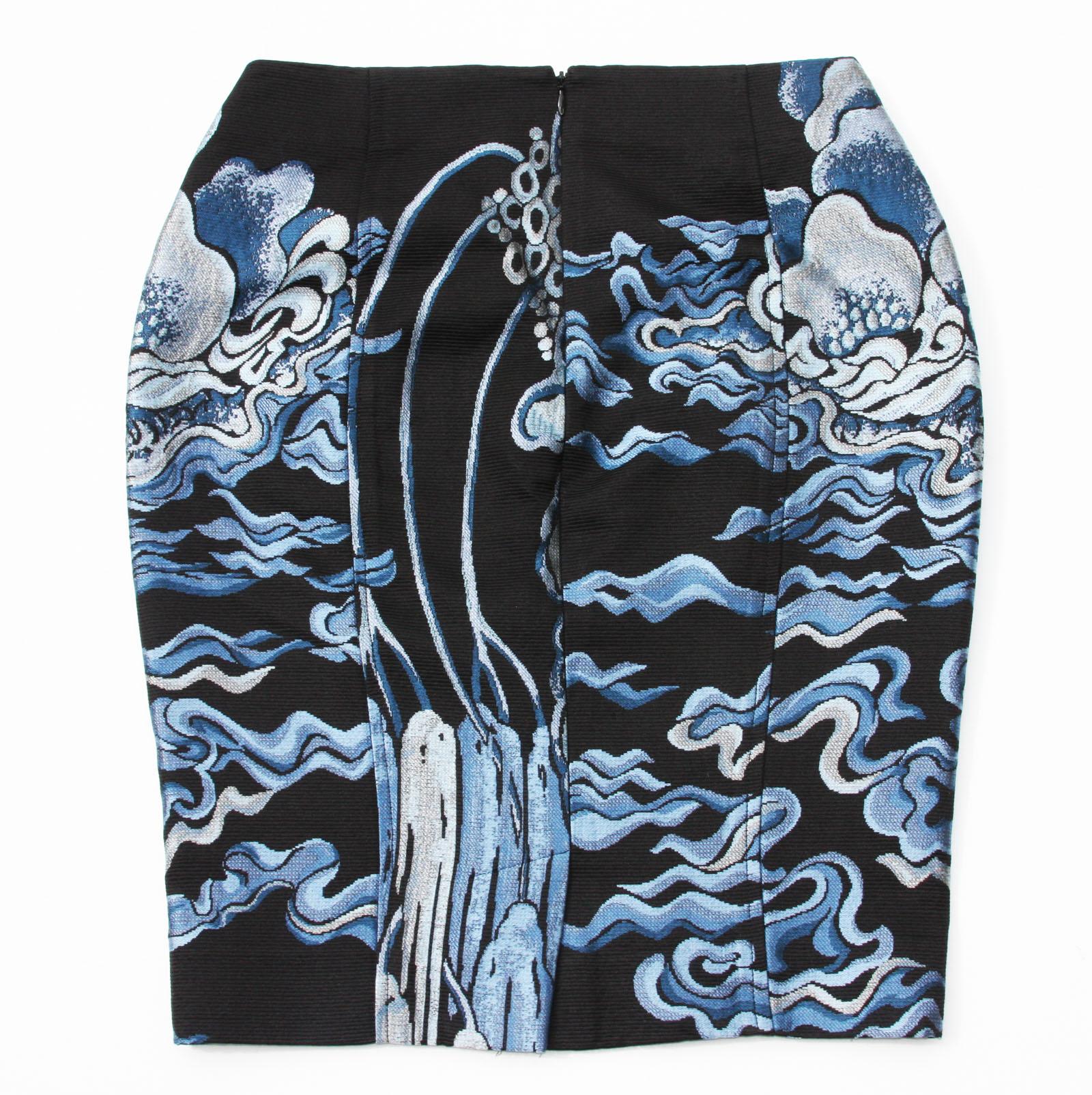 Tom Ford für Yves Saint Laurent H/W 2004 Chinoiserie-Jacquard-Rockanzug aus Jacquard Fr 38 Damen im Angebot