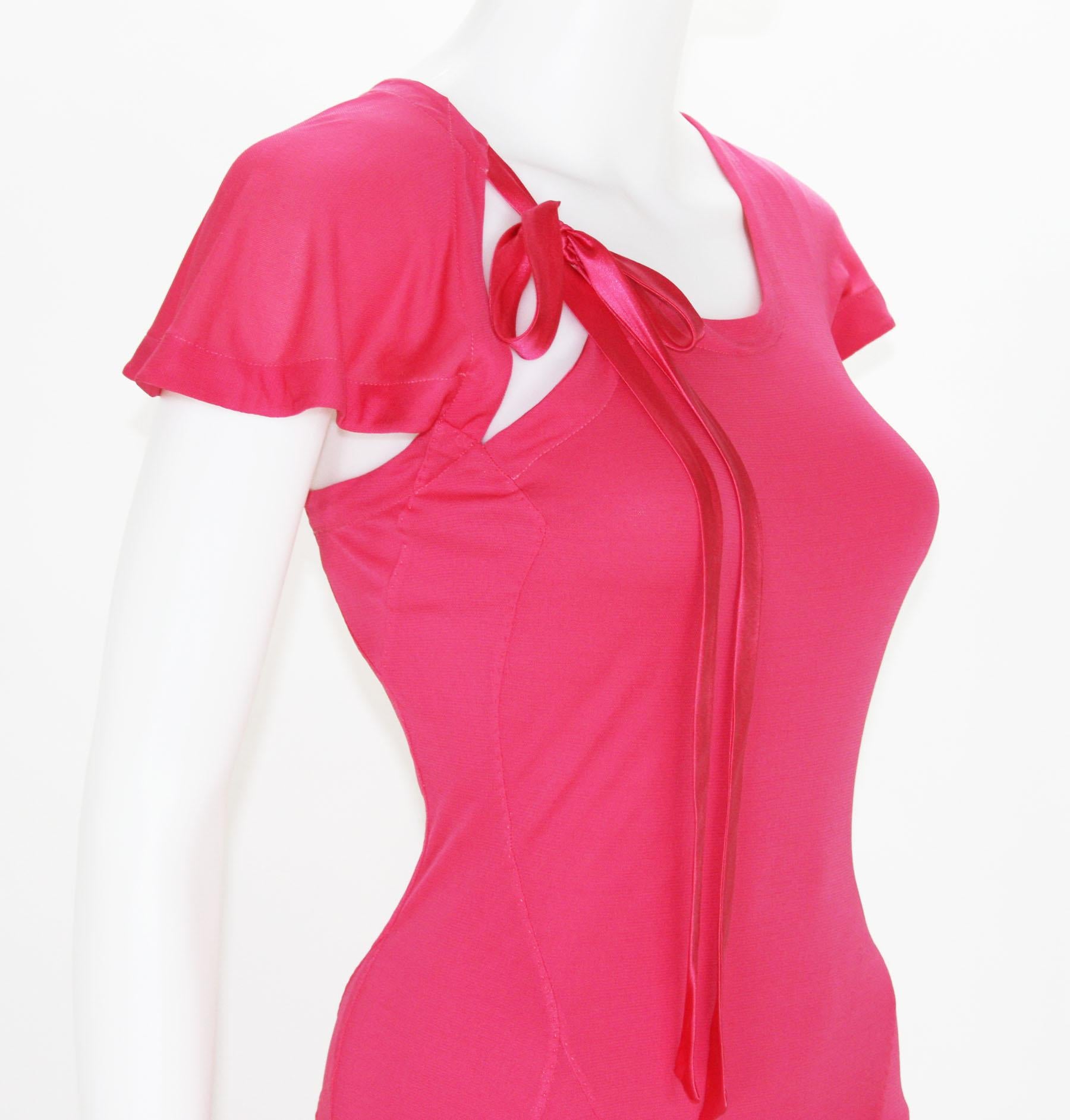 ysl rose jersey dress