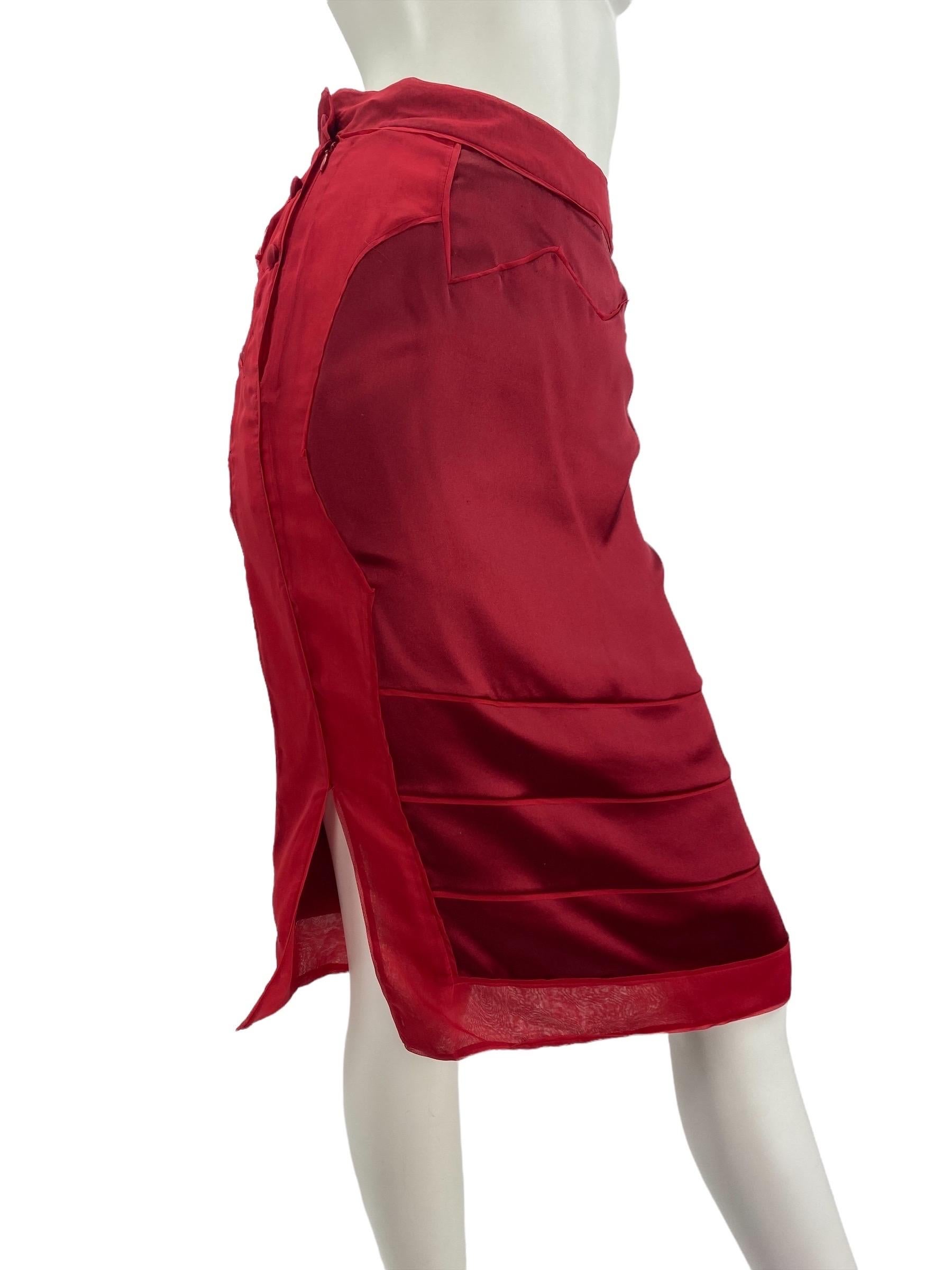 Tailleur jupe Tom Ford pour Yves Saint Laurent collection A/H 2004, taille US 4 - 6 en vente 3
