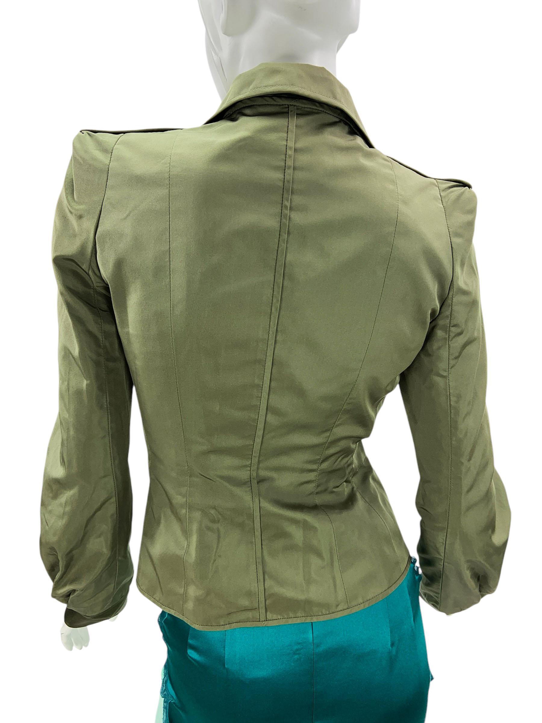 Tom Ford for Yves Saint Laurent FW 2004 Silk Pagoda Jacket Skirt Suit Fr 36 US 4 For Sale 4