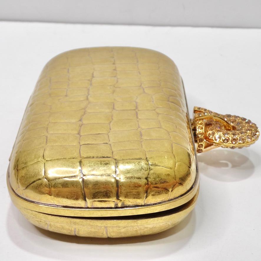 Tom Ford for Yves Saint Laurent Gold Clutch In Excellent Condition For Sale In Scottsdale, AZ
