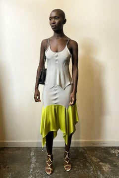 Tom Ford for Yves Saint Laurent grey silk dress