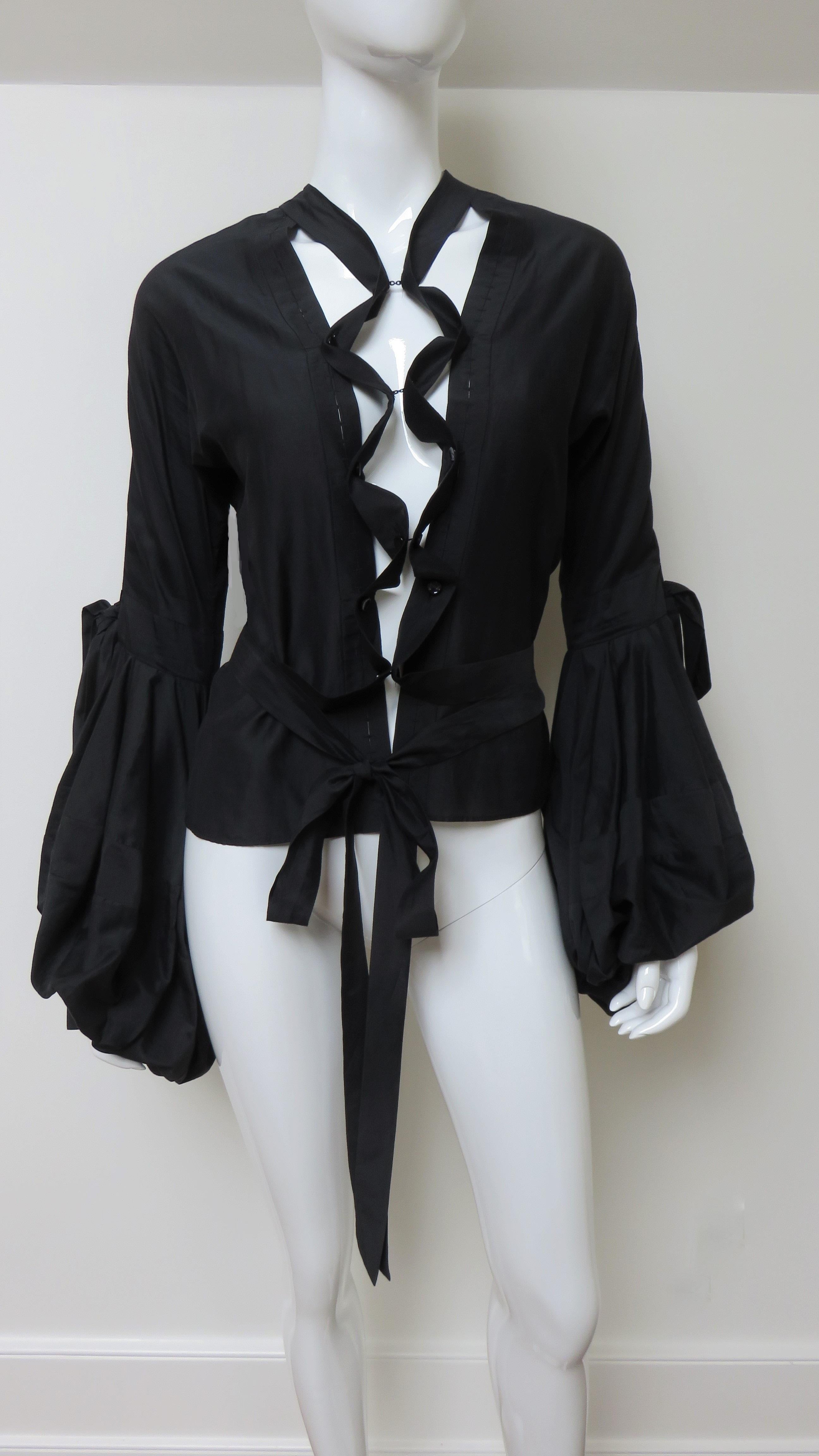 Tom Ford for Yves Saint Laurent Lace up Blouse F/W 2002 1