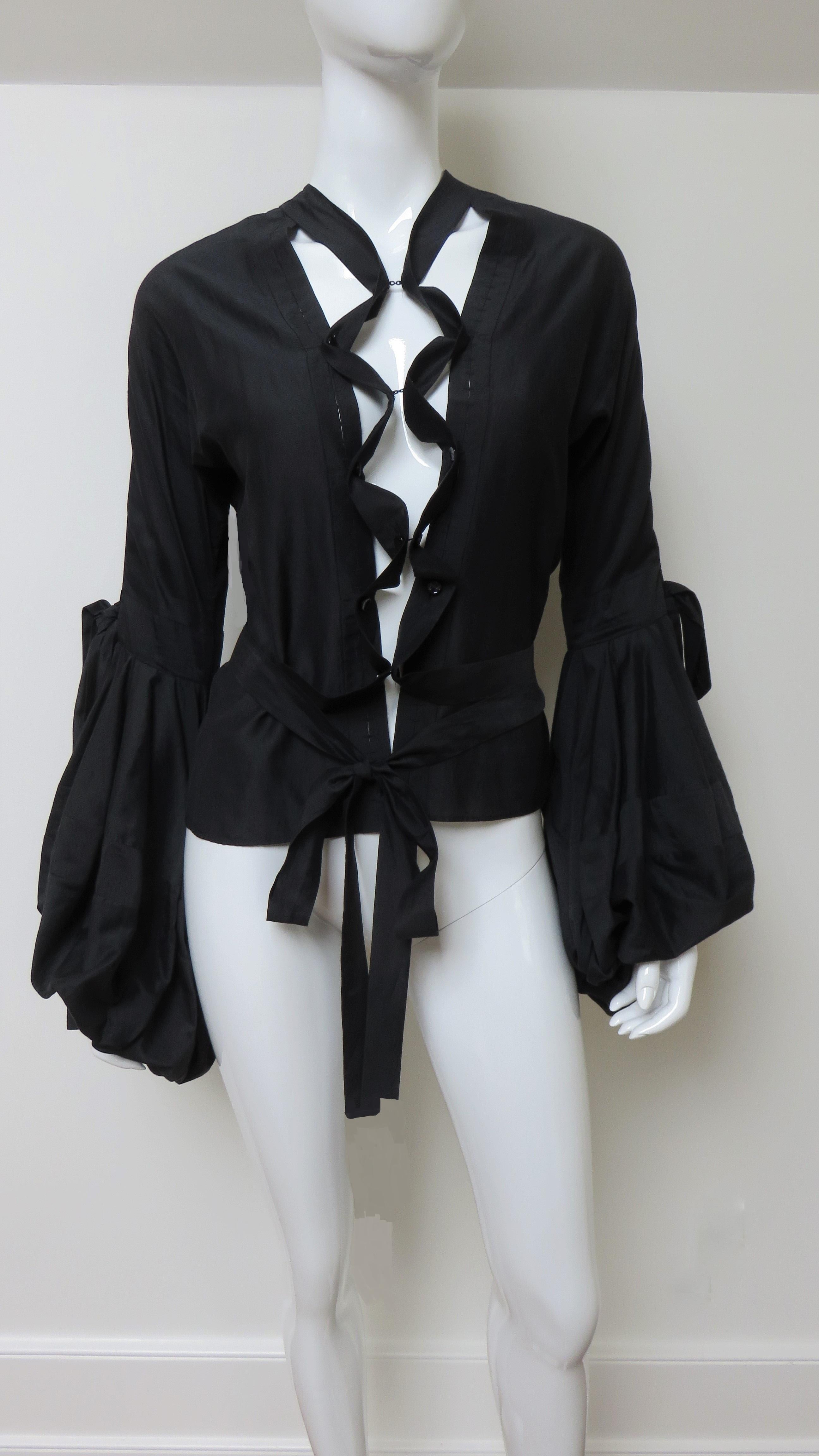 Tom Ford for Yves Saint Laurent Lace up Blouse F/W 2002 2