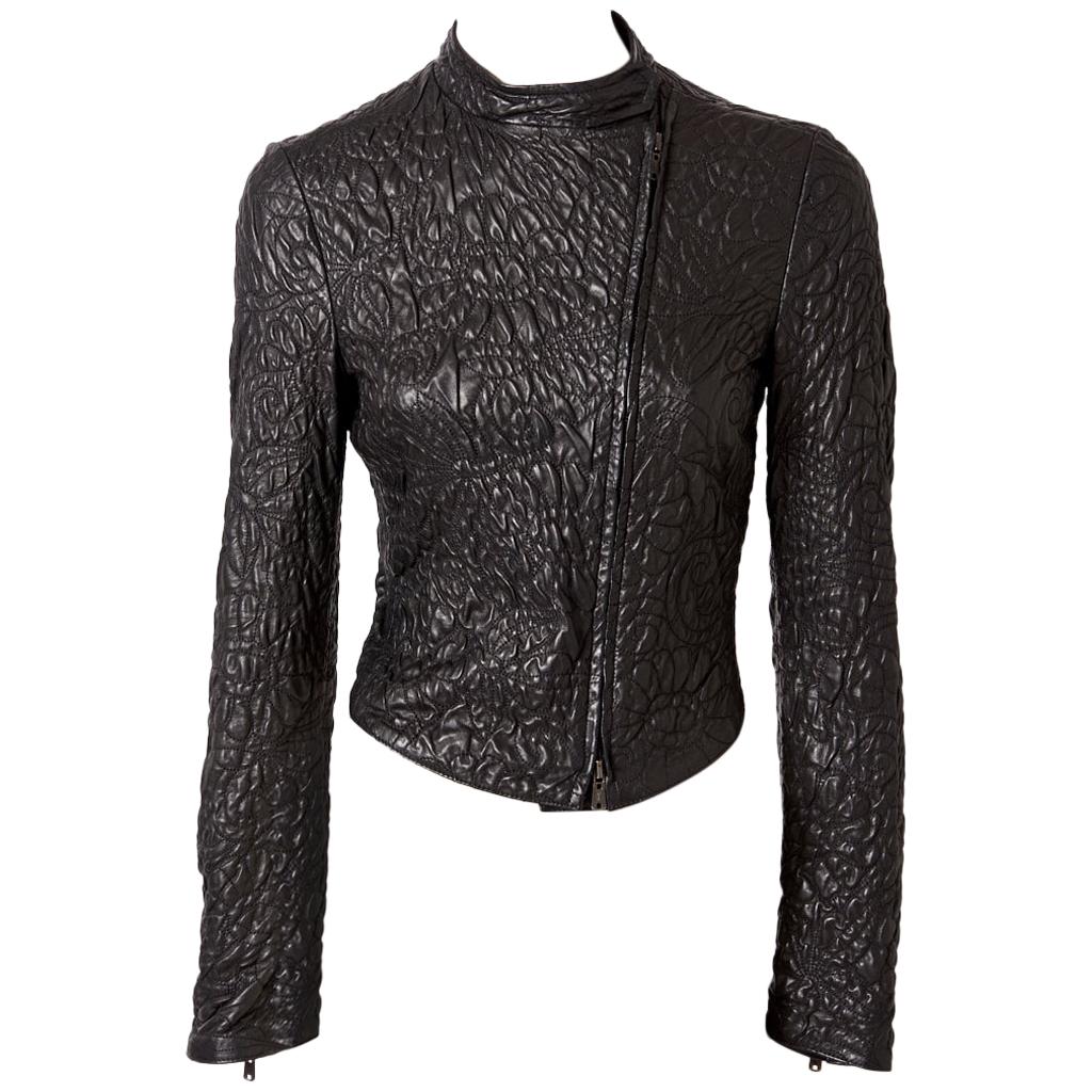 Tom Ford for Yves Saint Laurent Quilted Leather Racer Jacket