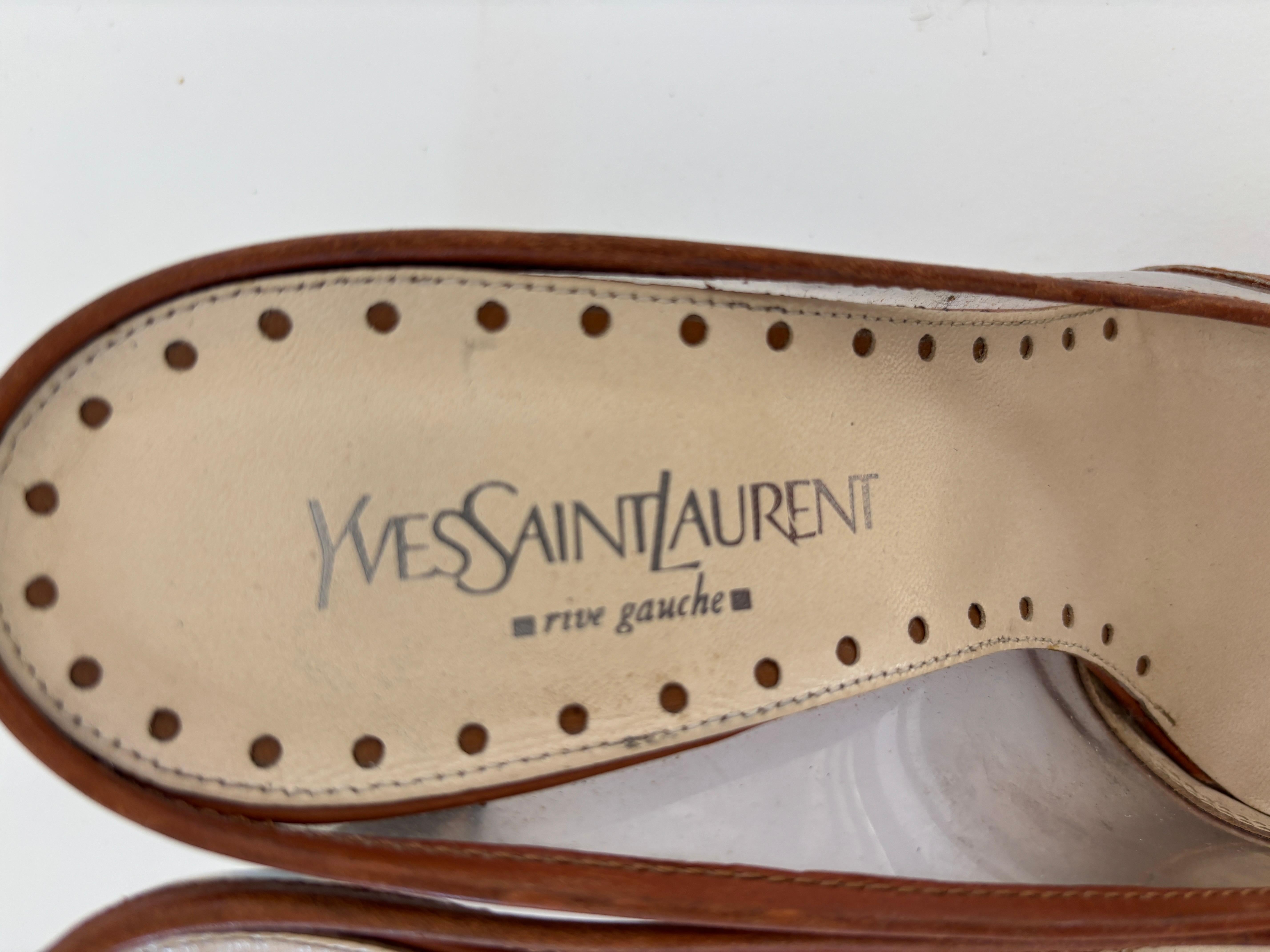 Tom Ford for Yves Saint Laurent Rive Gauche Leather Mules YSL EU 38 For Sale 6
