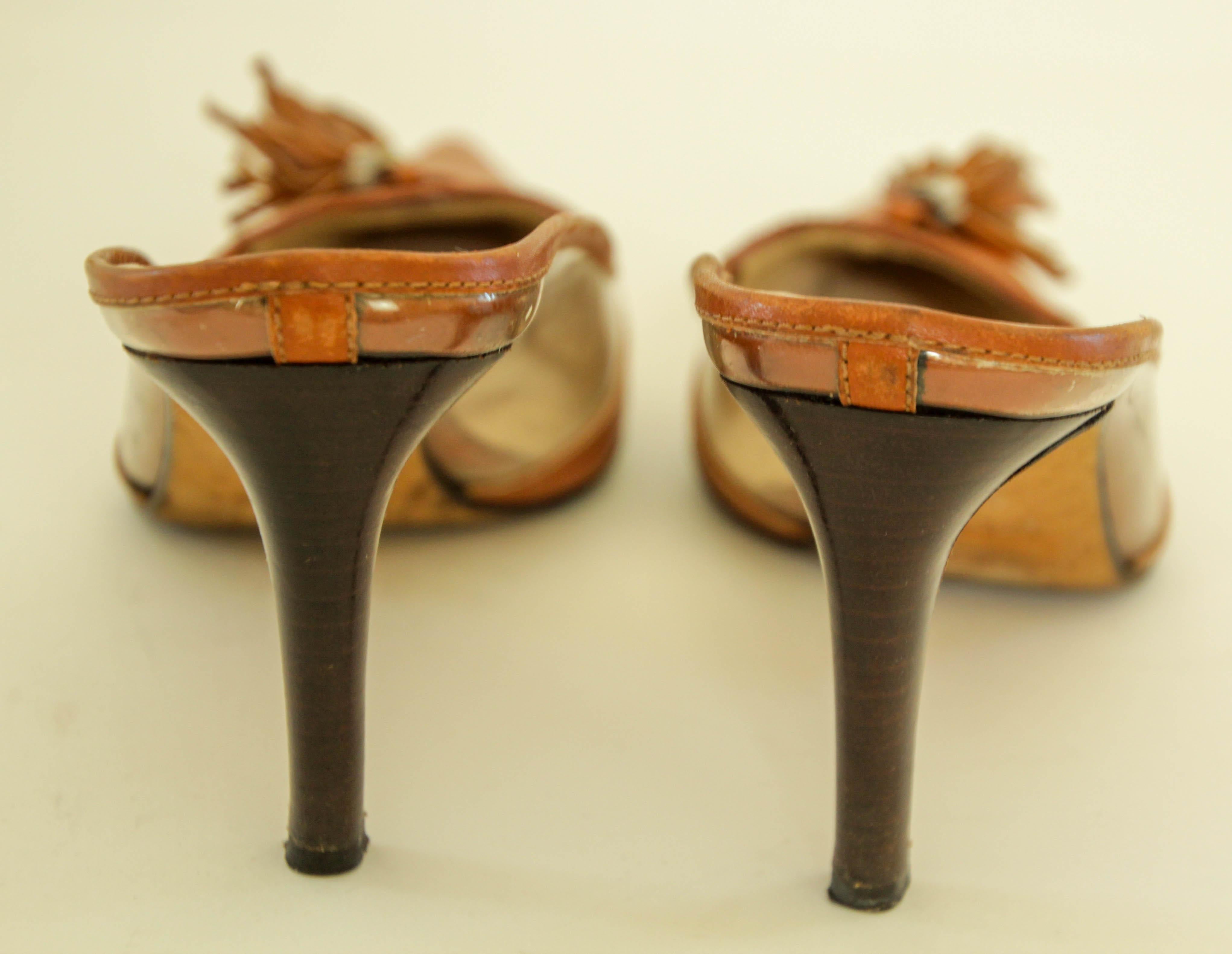 Tom Ford for Yves Saint Laurent Rive Gauche Leather Mules YSL EU 38 For Sale 3