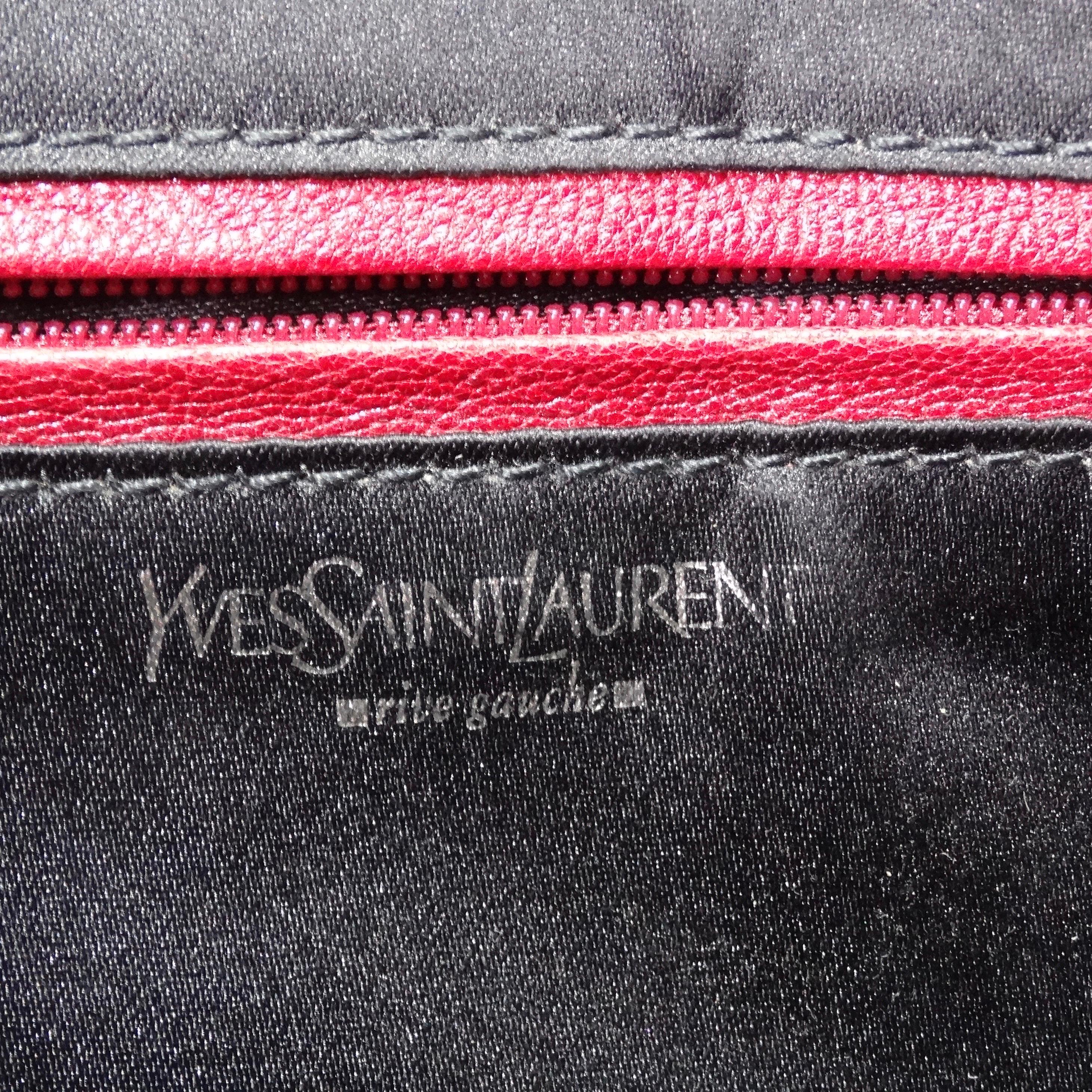 Tom Ford for Yves Saint Laurent Rive Gauche Mombosa Leather Handbag In Good Condition In Scottsdale, AZ