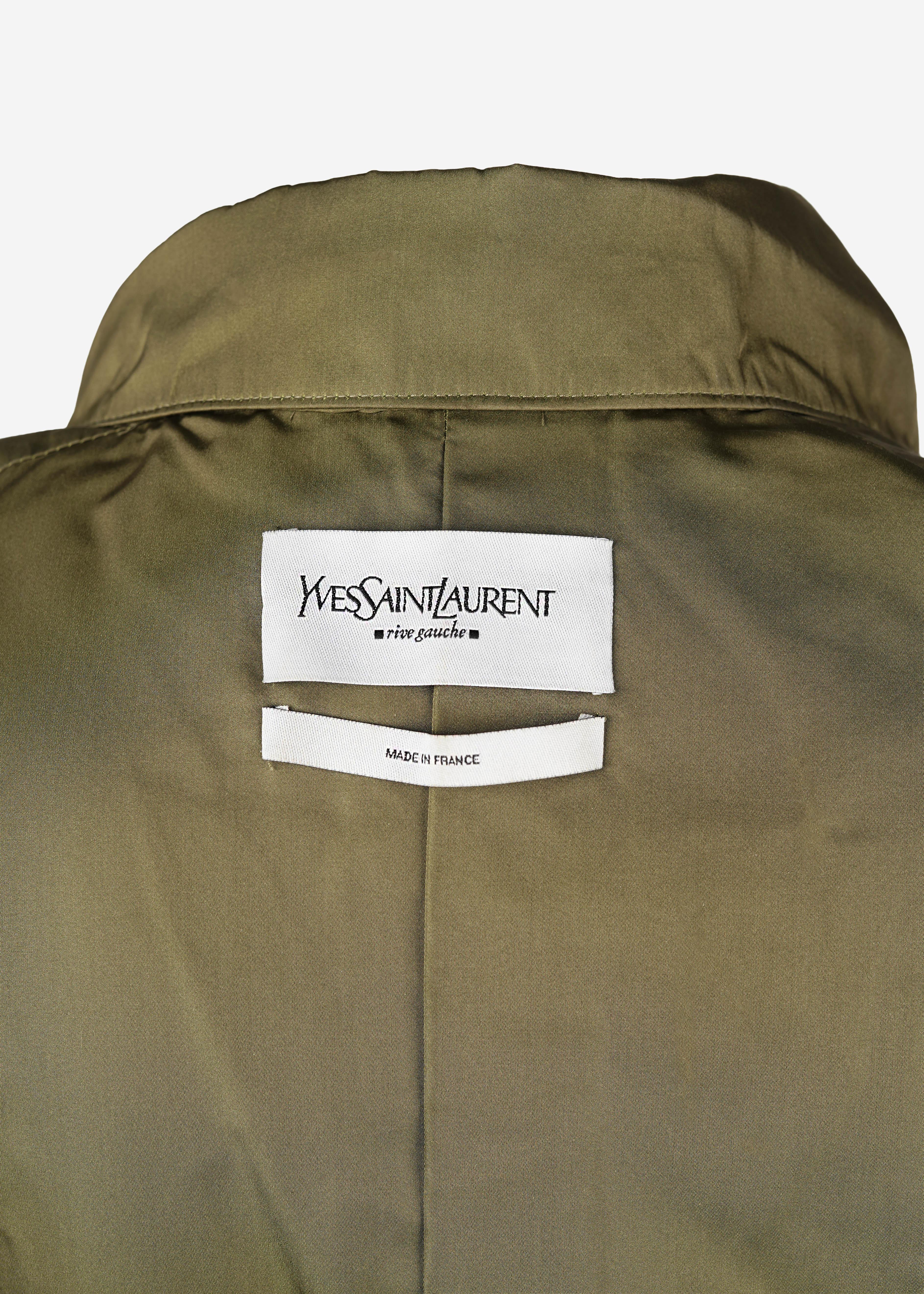 Tom Ford for Yves Saint Laurent Runway Structured Silk Military Blazer F/W 2004 en vente 5