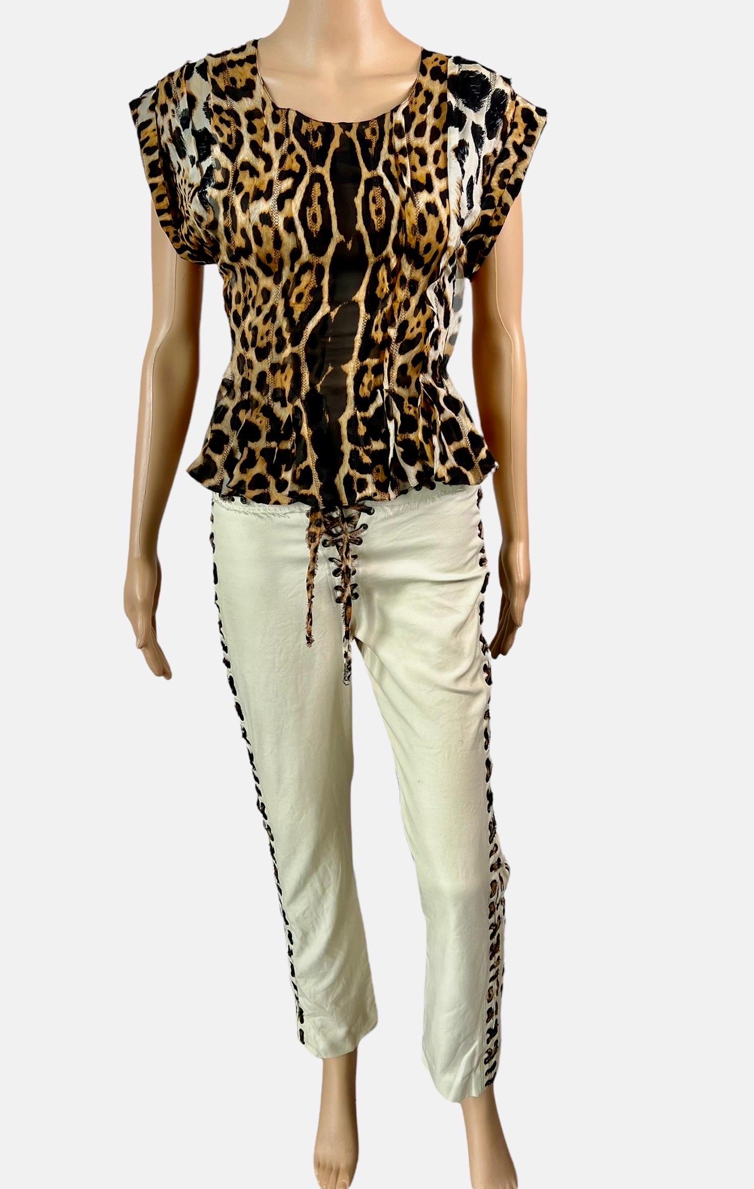 tom ford leopard pants