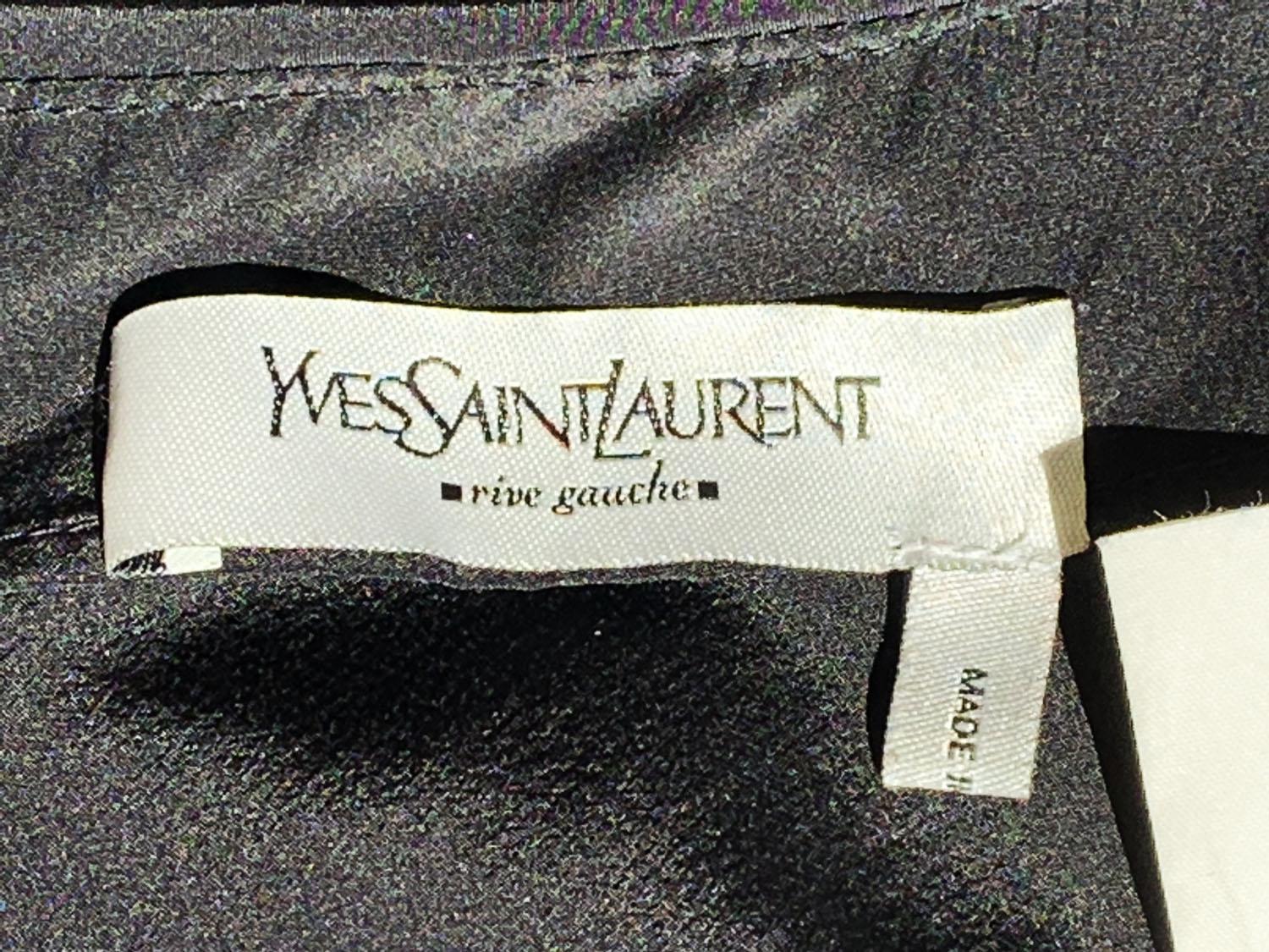 Tom Ford pour Yves Saint Laurent - Tailleur jupe en soie noire, taille 38 - US 6, printemps-été 2003 en vente 7
