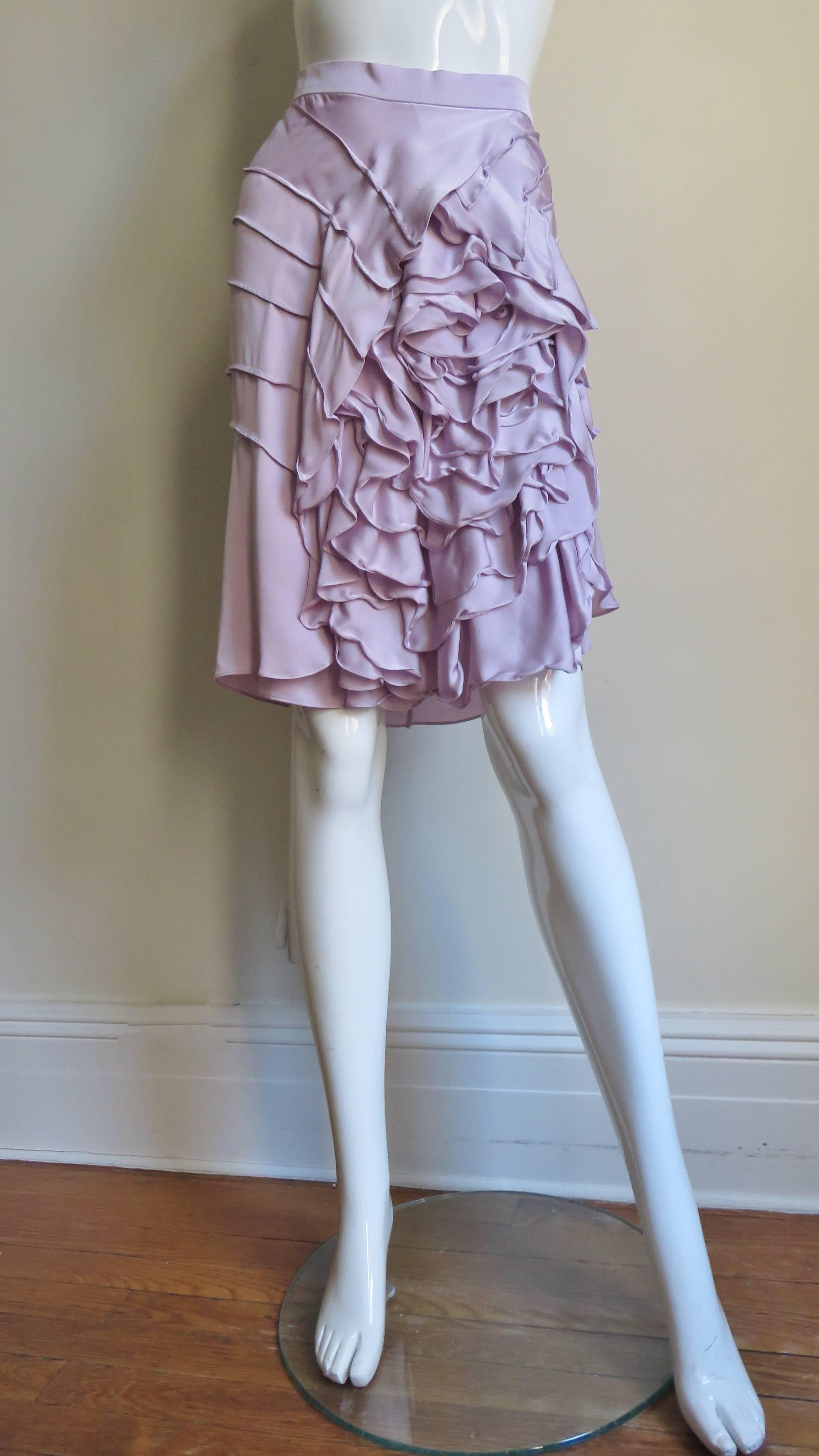  Tom Ford for Yves Saint Laurent YSL S/S 2003 Flower Skirt For Sale 1