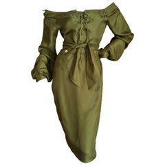 Tom Ford for Yves Saint Laurent Silk Safari Dress