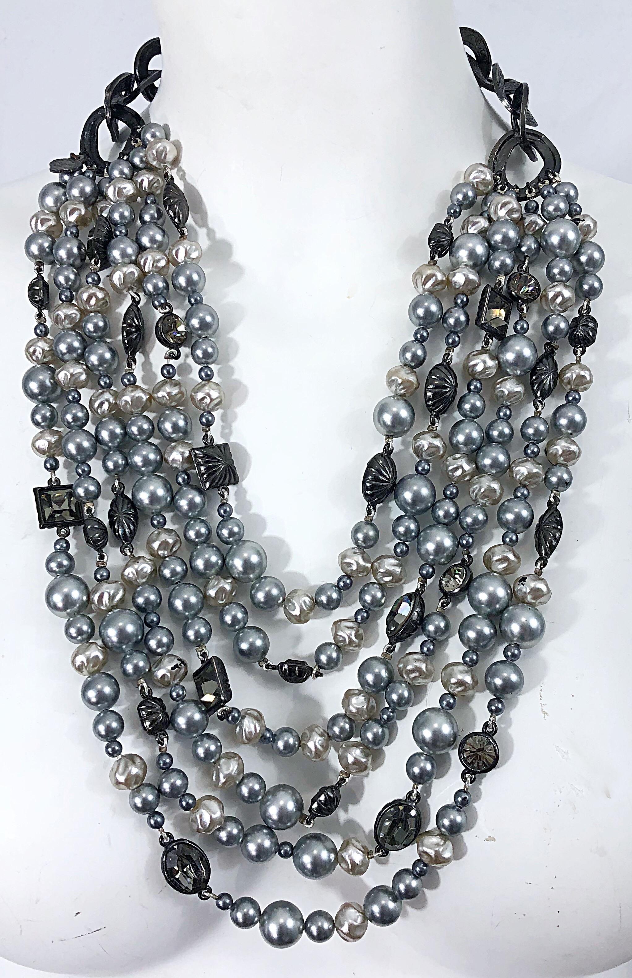 silver pearl necklace