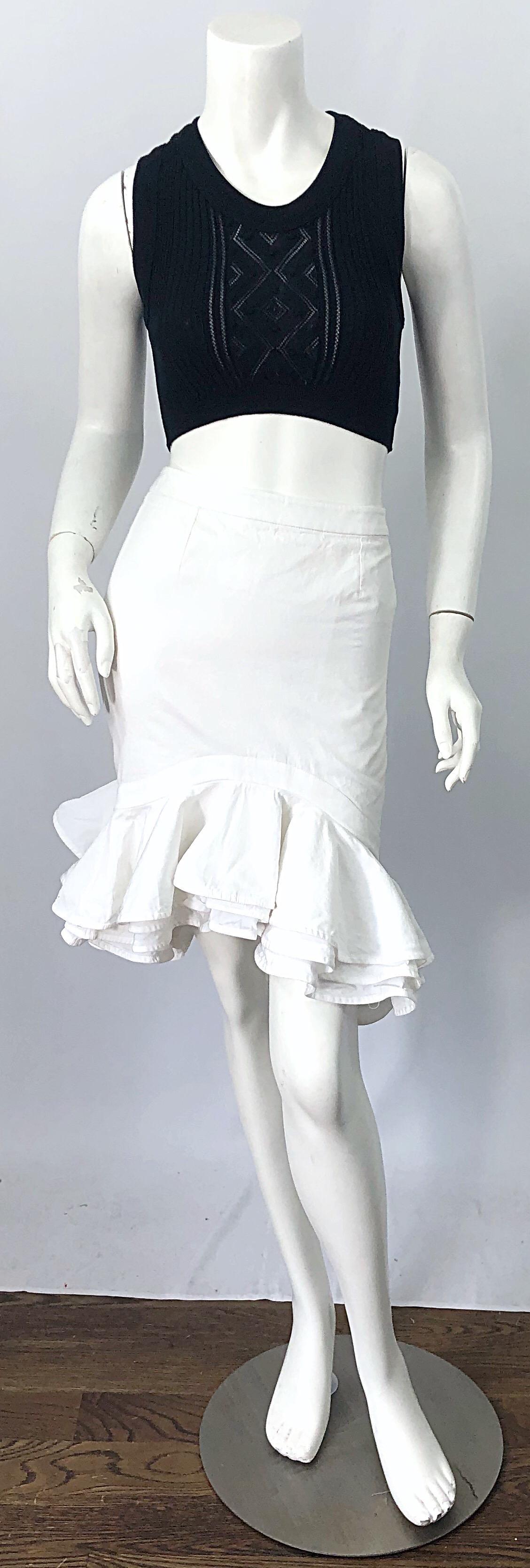 white flamenco skirt