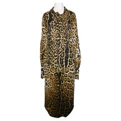 Tom Ford for Yves Saint Laurent Spring 2002 Elegant  leopard print silk costume