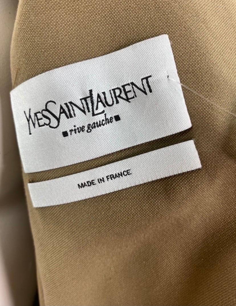 Brown Tom Ford for Yves Saint Laurent SS 2002 Safari Blazer and Skirt Suit Fr 36 US 4 For Sale