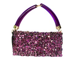 Tom Ford for Yves Saint Laurent SS 2004 AD Campagne Crystal Jeweled Purple Bag